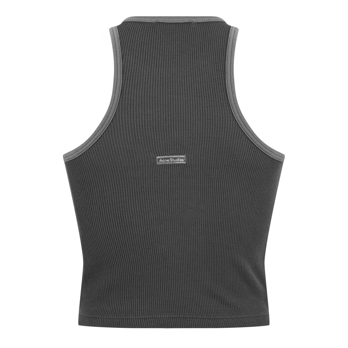 Acne Studios o1g2r1mq0825 Logo Patch Tank Top in Faded Grey Size US XS / EU 42 / 0 - 2 Thumbnail