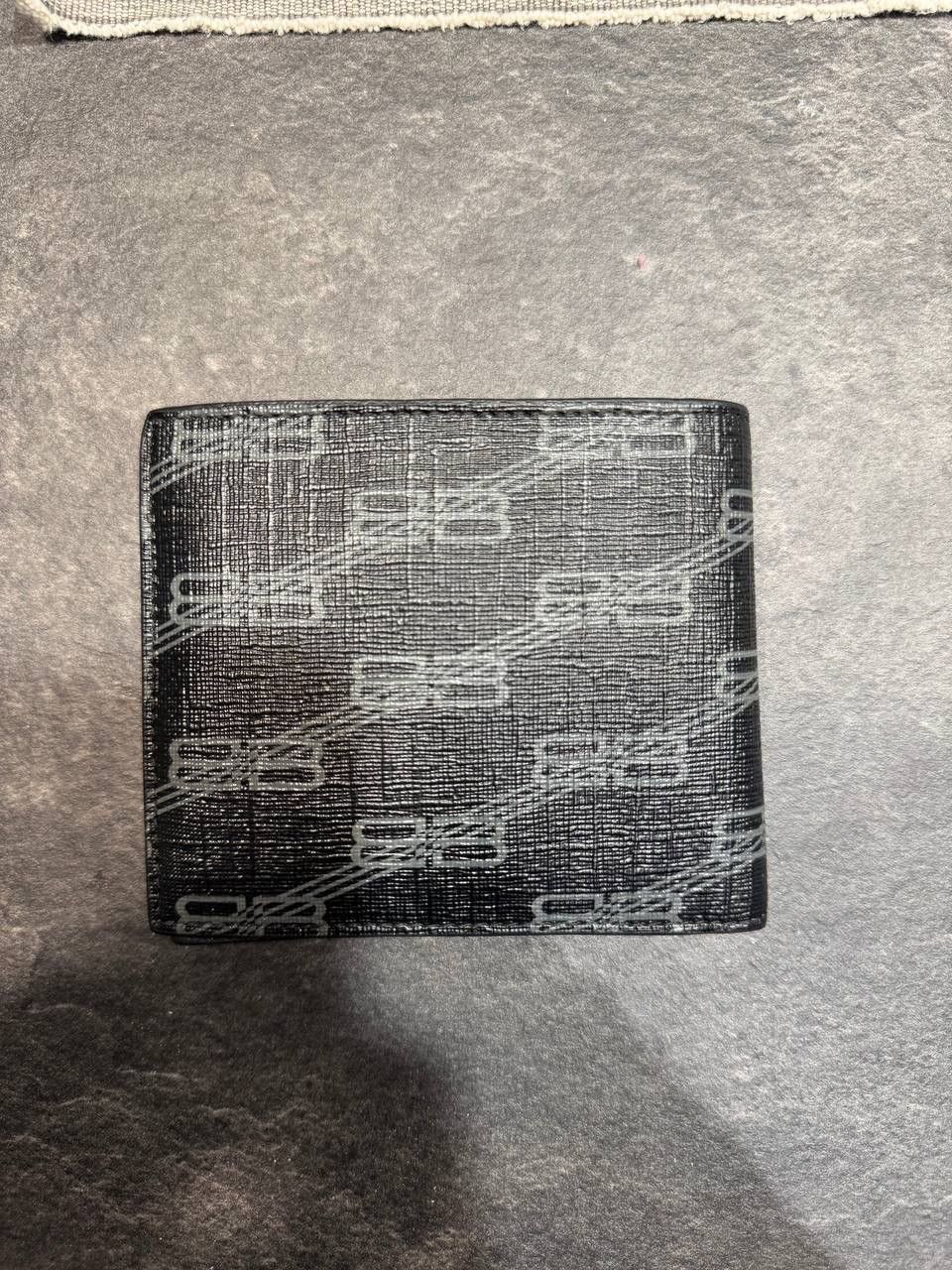 Balenciaga Balenciaga Black Leather Logo Bifold Wallet Size ONE SIZE - 2 Thumbnail