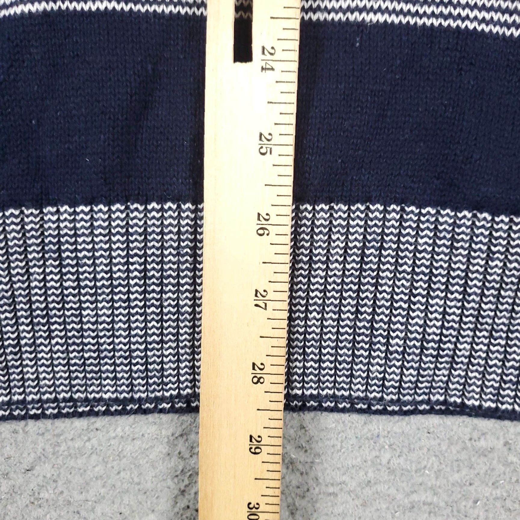 Tommy Hilfiger Tommy Hilfiger Sweater Mens Large Blue Striped Crew Neck Pullover Cotton Regular Fit Size US L / EU 52-54 / 3 - 6 Thumbnail