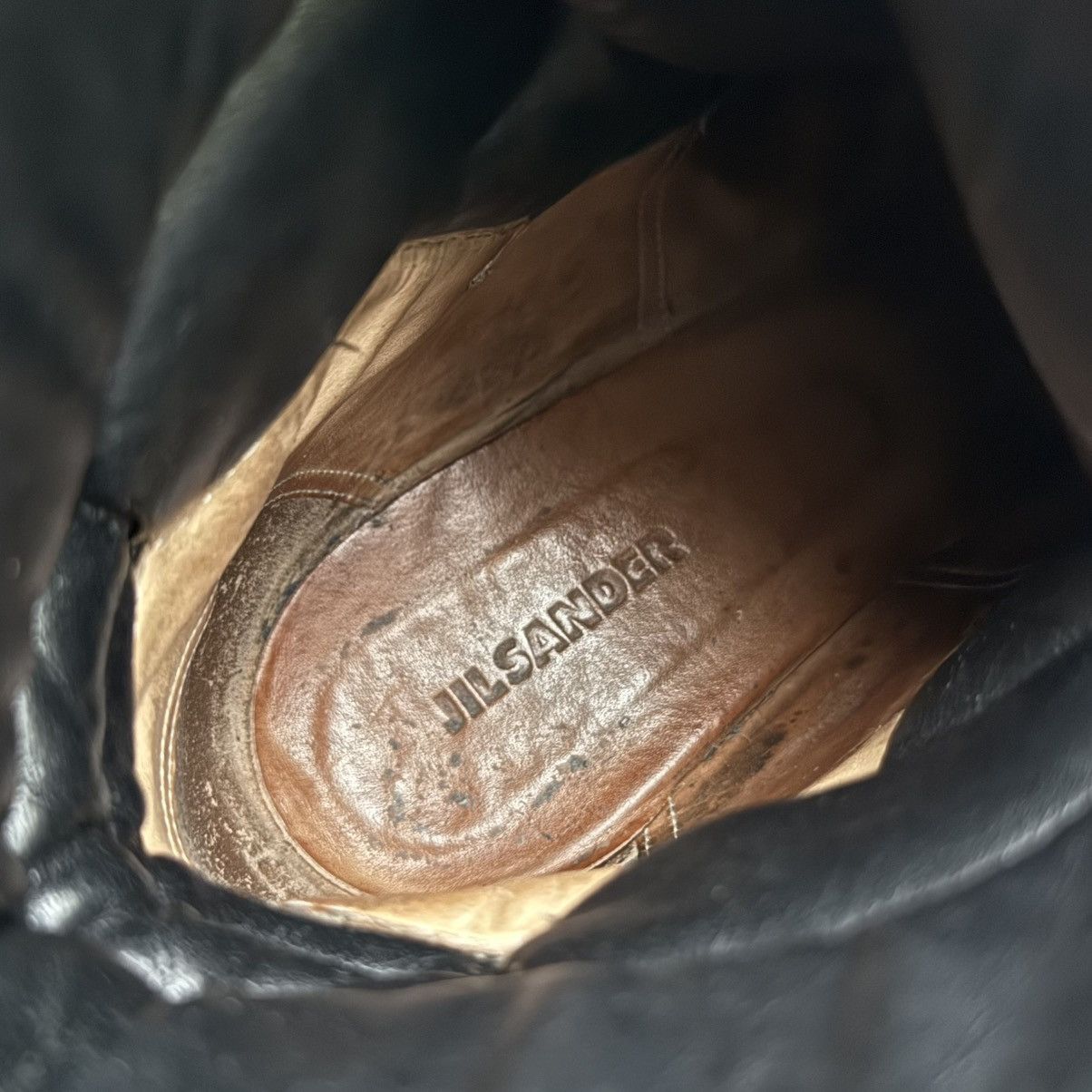 Jil Sander 📌Vintage Jil Sander Leather Avant-Garde Lace-up Heeled Boots Size US 11 / IT 41 - 21 Thumbnail