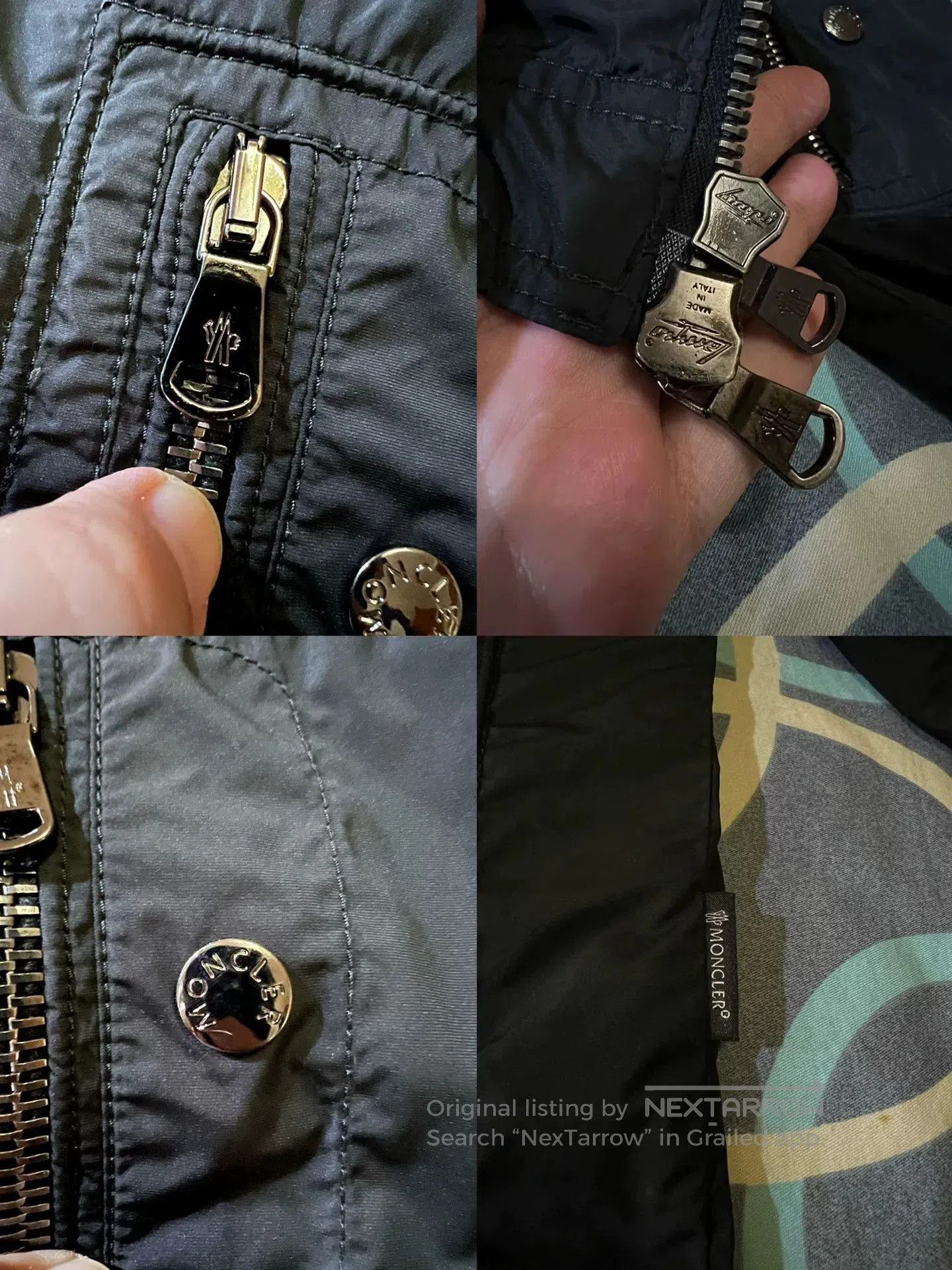 Moncler Moncler Zip Rivet Biker Jacket. Size US XL / EU 56 / 4 - 9 Thumbnail