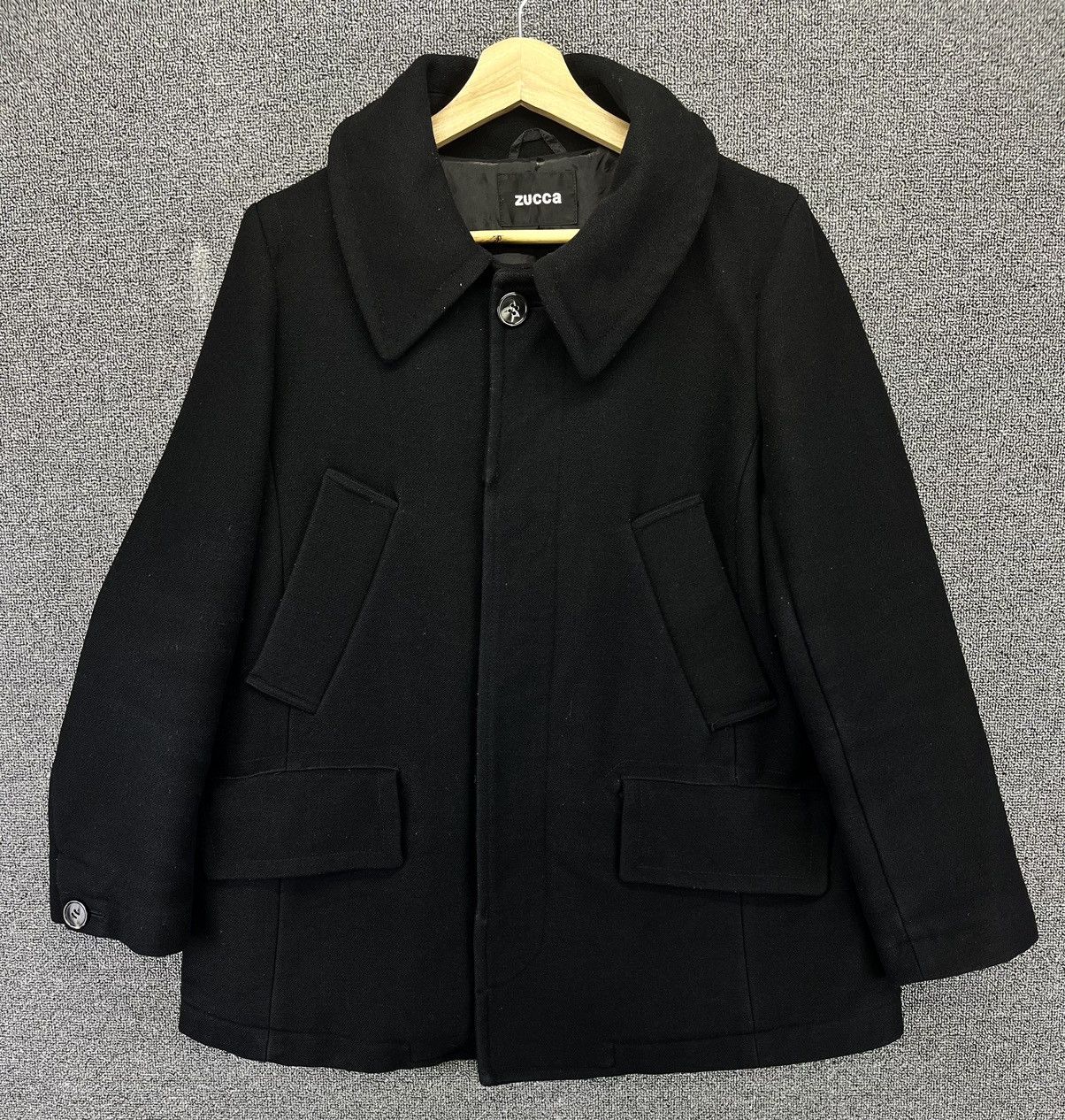 Issey Miyake Vintage Issey Miyake Zucca Black Wool Jacket Size L / US 10 / IT 46 - 1 Thumbnail