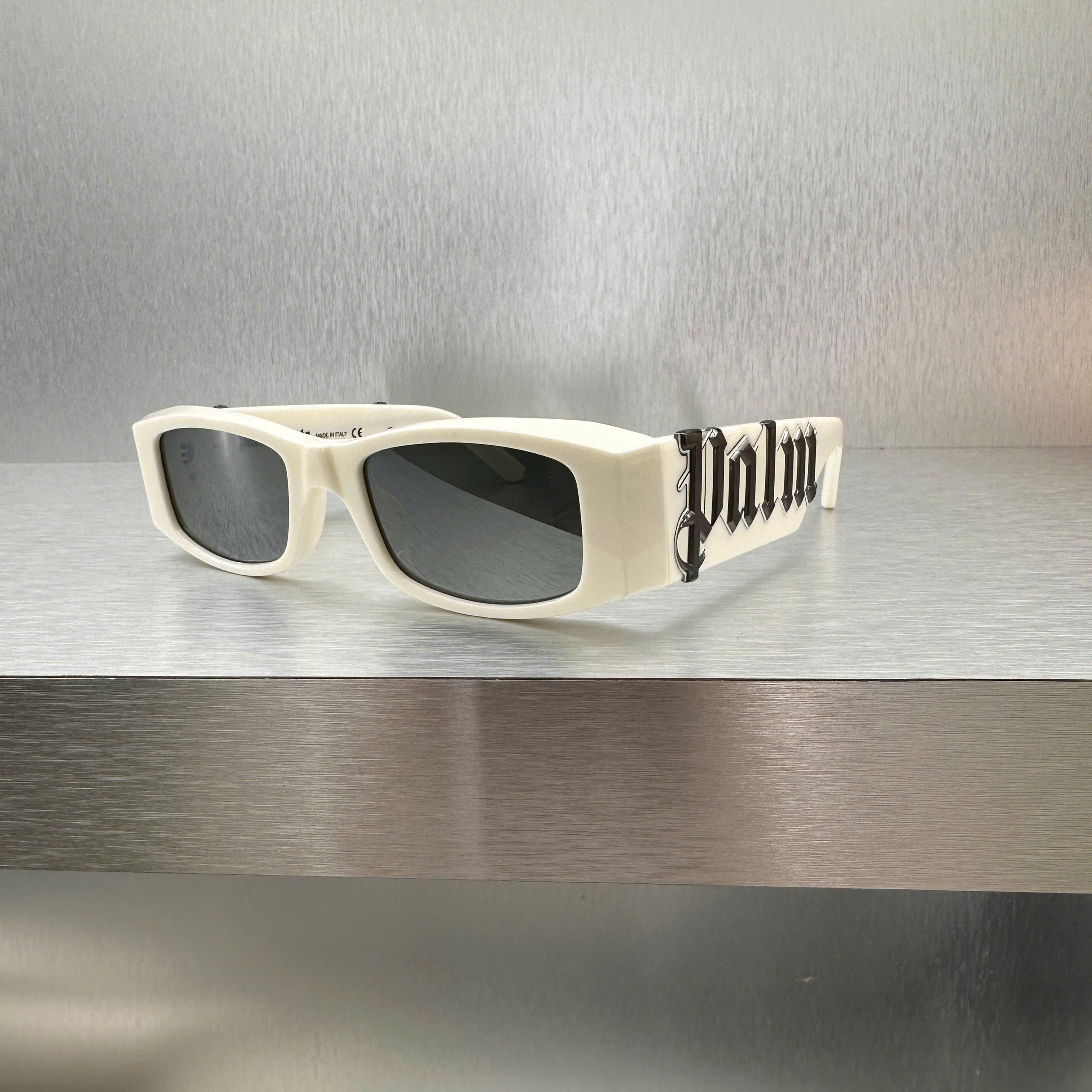 Palm Angels PALM ANGELS PERI007S22PLA0010172 Sunglasses WHITE Size ONE SIZE - 9 Thumbnail