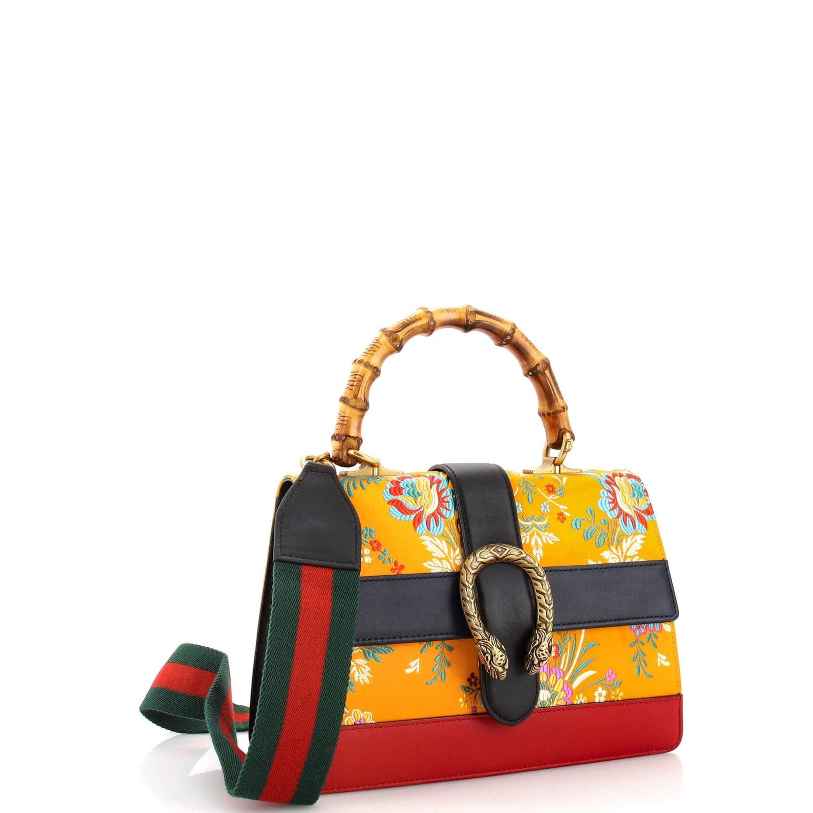 Gucci Dionysus Bamboo Top Handle Bag Floral Jacquard with Leather Size ONE SIZE - 2 Preview