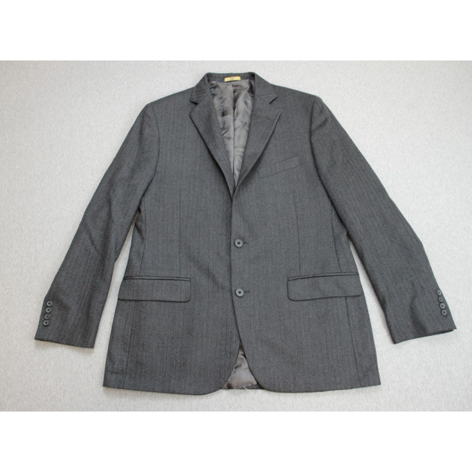 Brooks Brothers Brooks Brothers 346 Blazer Mens 42L Gray Herringbone Wool Size 42L - 2 Thumbnail