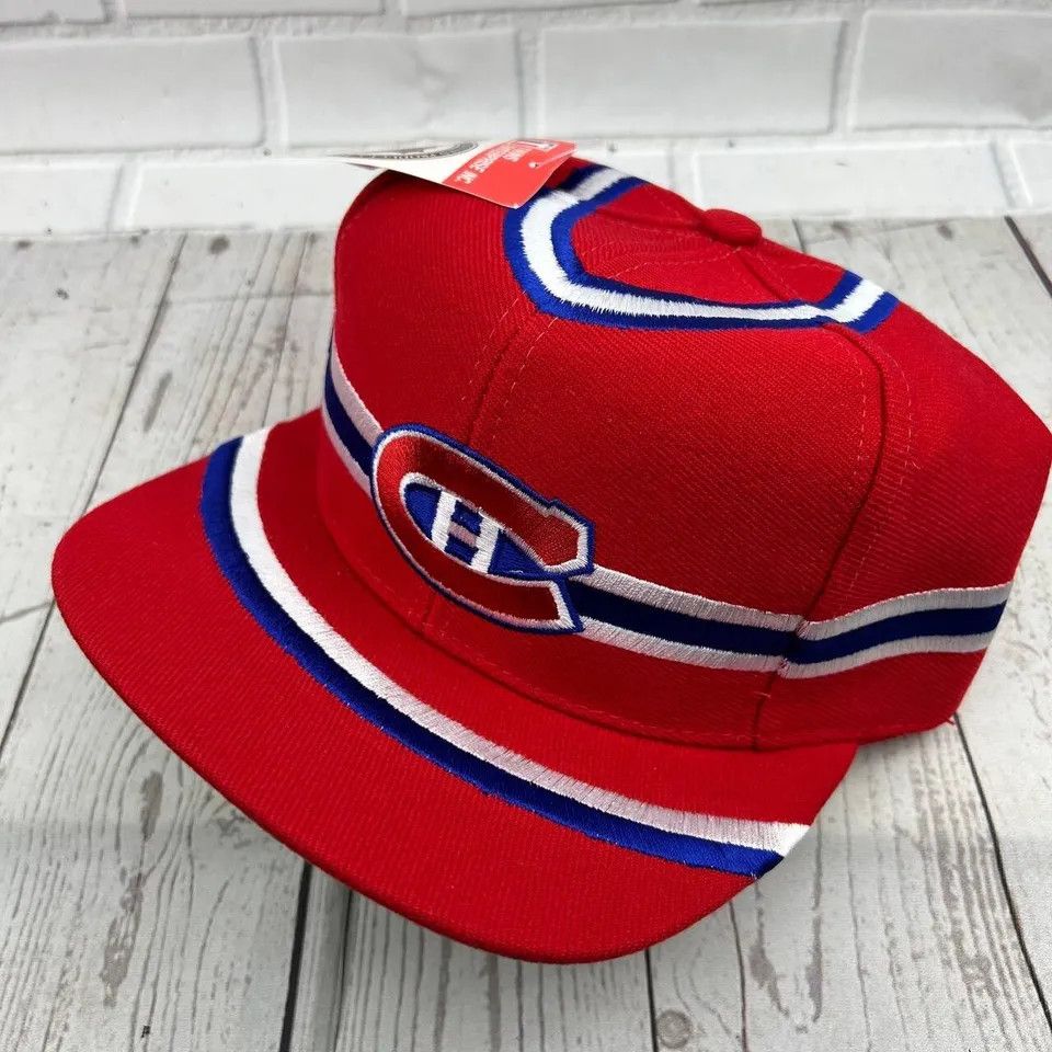 Vintage Montreal Canadiens NHL Jersey Hat Snapback Cap New