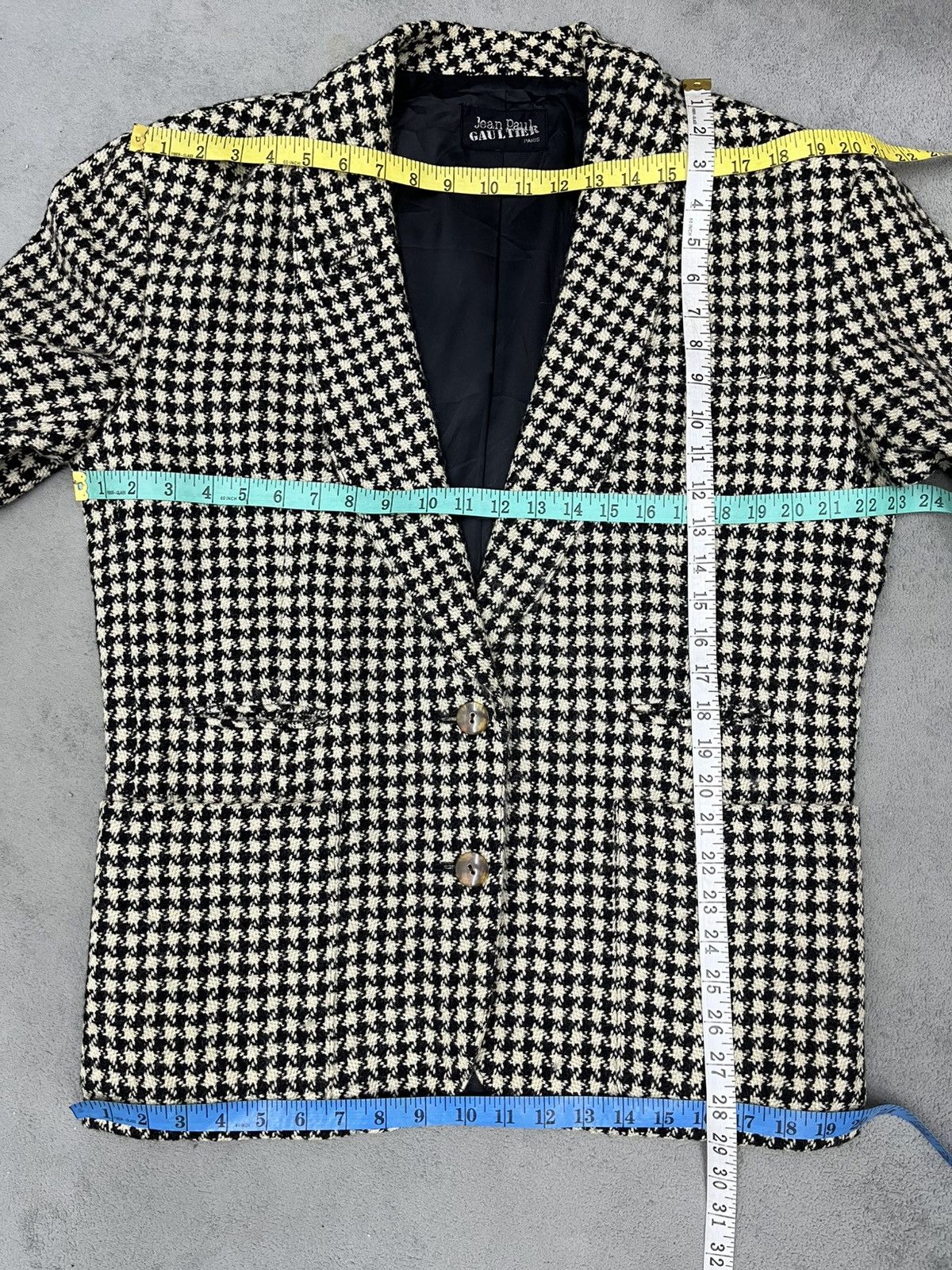 Jean Paul Gaultier ARCHIVE🔥VTG JEAN PAUL GAULTIER WOOL HERRINGBONE JACKET Size US L / EU 52-54 / 3 - 16 Thumbnail