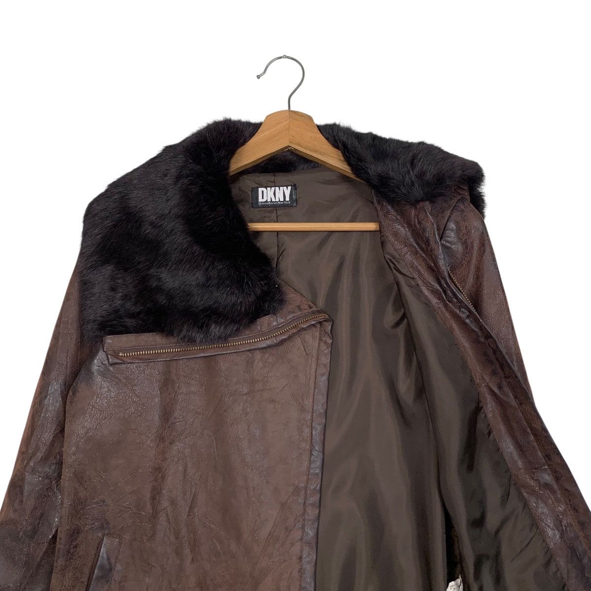DKNY DKNY Rabbit Fur Shawl Asymmetrical Jacket #2765-C125 Size S / US 4 / IT 40 - 9 Thumbnail