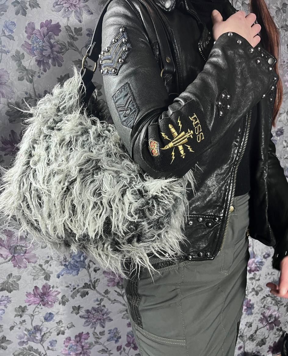 Japanese Brand Vintage Avant Garde Rick Owens Style Fur Bag y2k 00s Size ONE SIZE - 3 Thumbnail