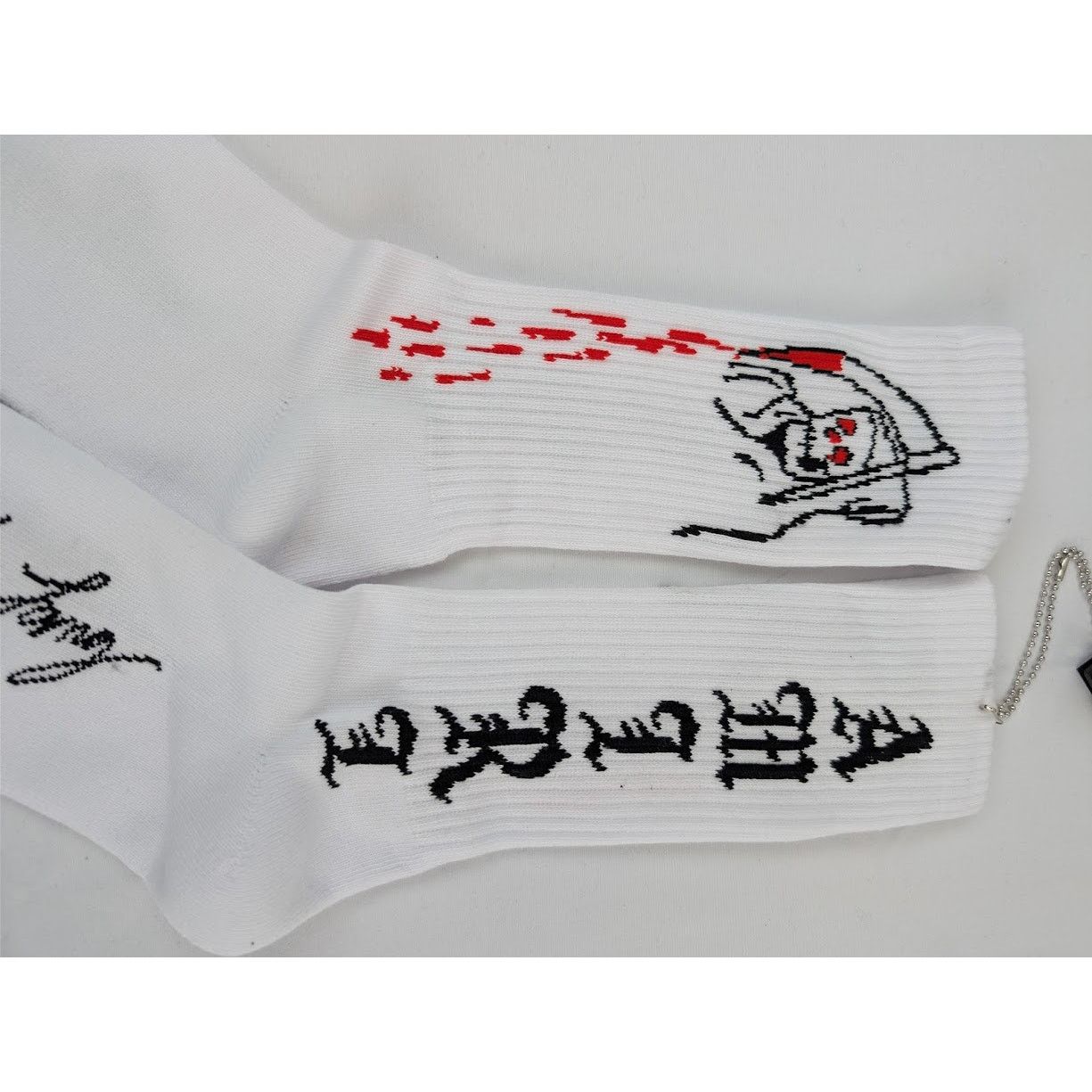 Amiri × Wes Lang o1rshd1 Q:2 / Size: 43-44 / Reaper Blood Socks in White Size ONE SIZE - 5 Thumbnail