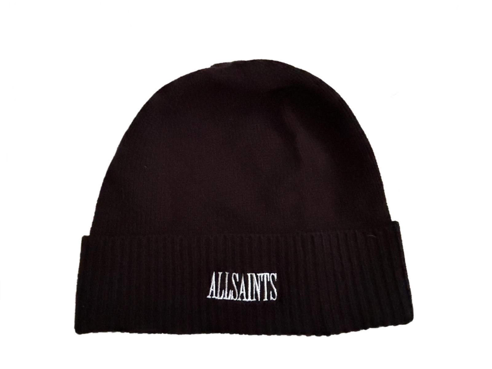 Allsaints NWT AllSaints Logo Embroidered Beanie - Black Size ONE SIZE - 6 Thumbnail