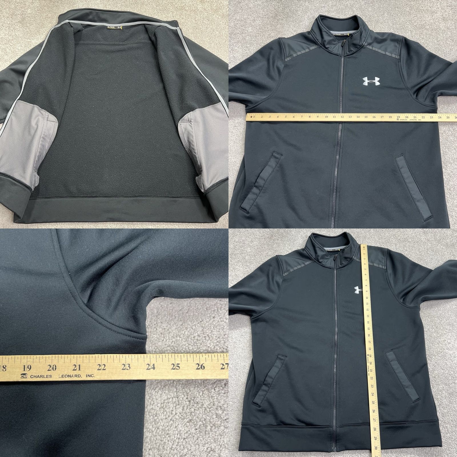 Under Armour Under Armour Jacket Mens XL Black Full Zip Track Athletic Loose Fit Gym Training Size US XL / EU 56 / 4 - 8 Thumbnail