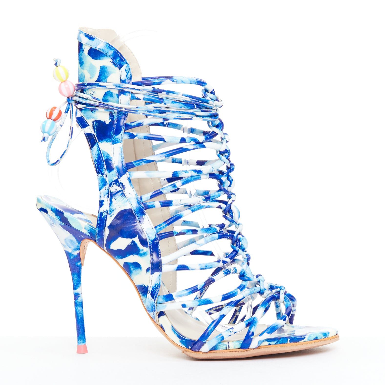Sophia Webster SOPHIA WEBSTER Lacey Oceana Cage blue printed sctappy heels EU38 Zendaya Size US 8 / IT 38 - 1 Thumbnail