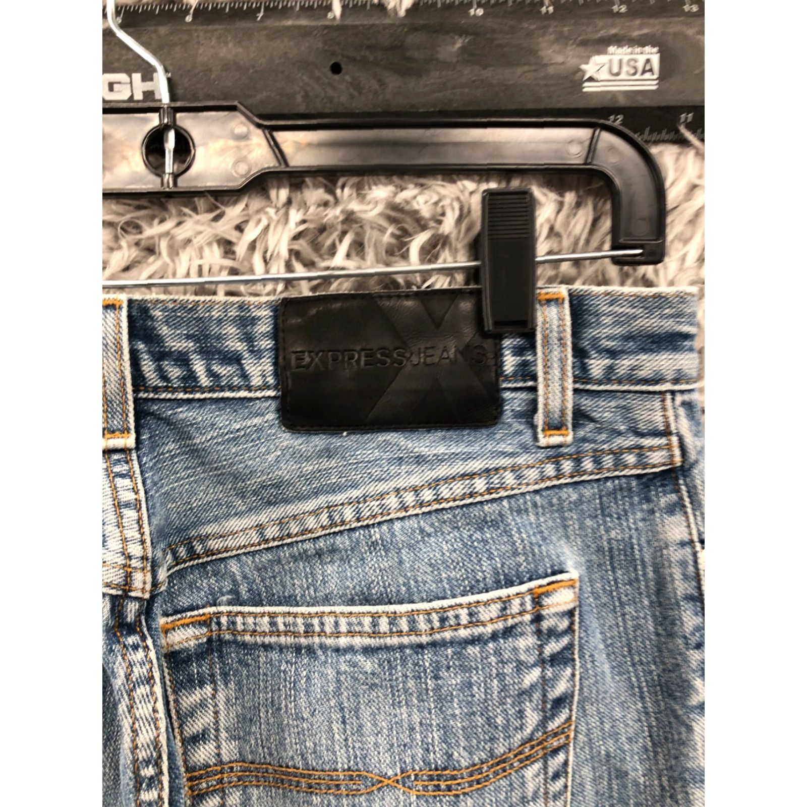 Express Express Jeans Size 7 Juniors Medium Wash Blue Denim Flared Size 28" / US 6 / IT 42 - 6 Thumbnail