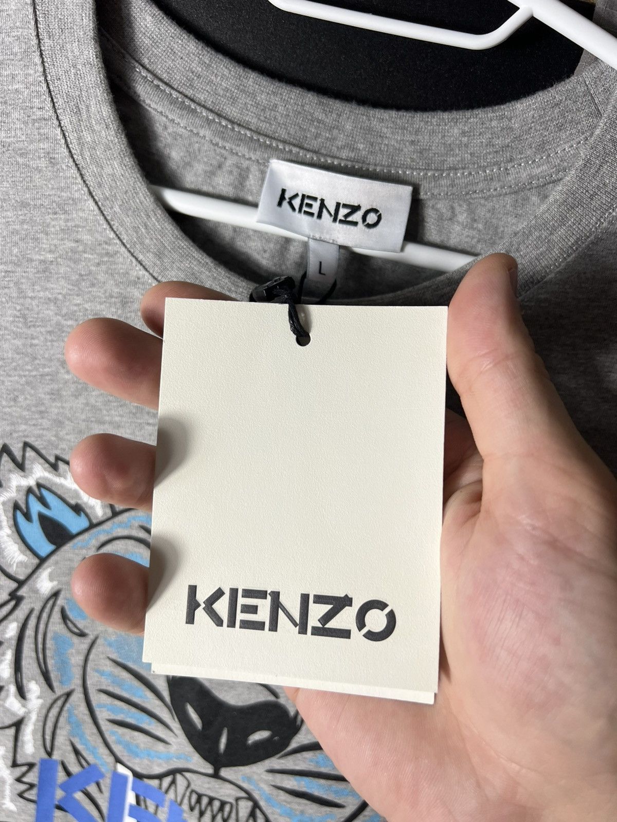 Kenzo Kenzo Tiger Logo T-Shirt Grey – Size M – New with Tags Size US M / EU 48-50 / 2 - 7 Thumbnail