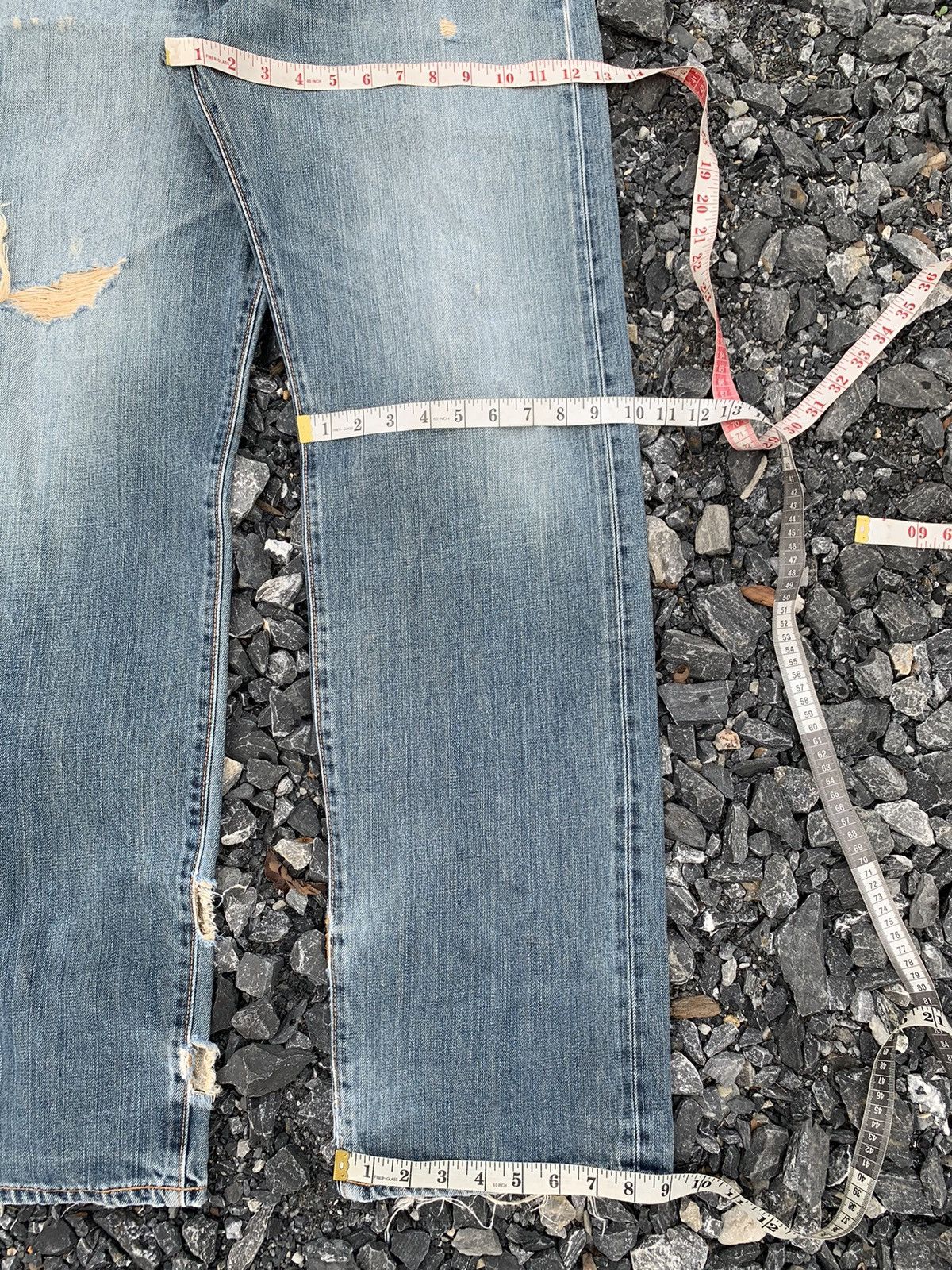Edwin VINTAGE EDWIN 505 SELVEDGE RUSTY DISTRESSED JAPANESE DENIM Size US 31 - 25 Thumbnail