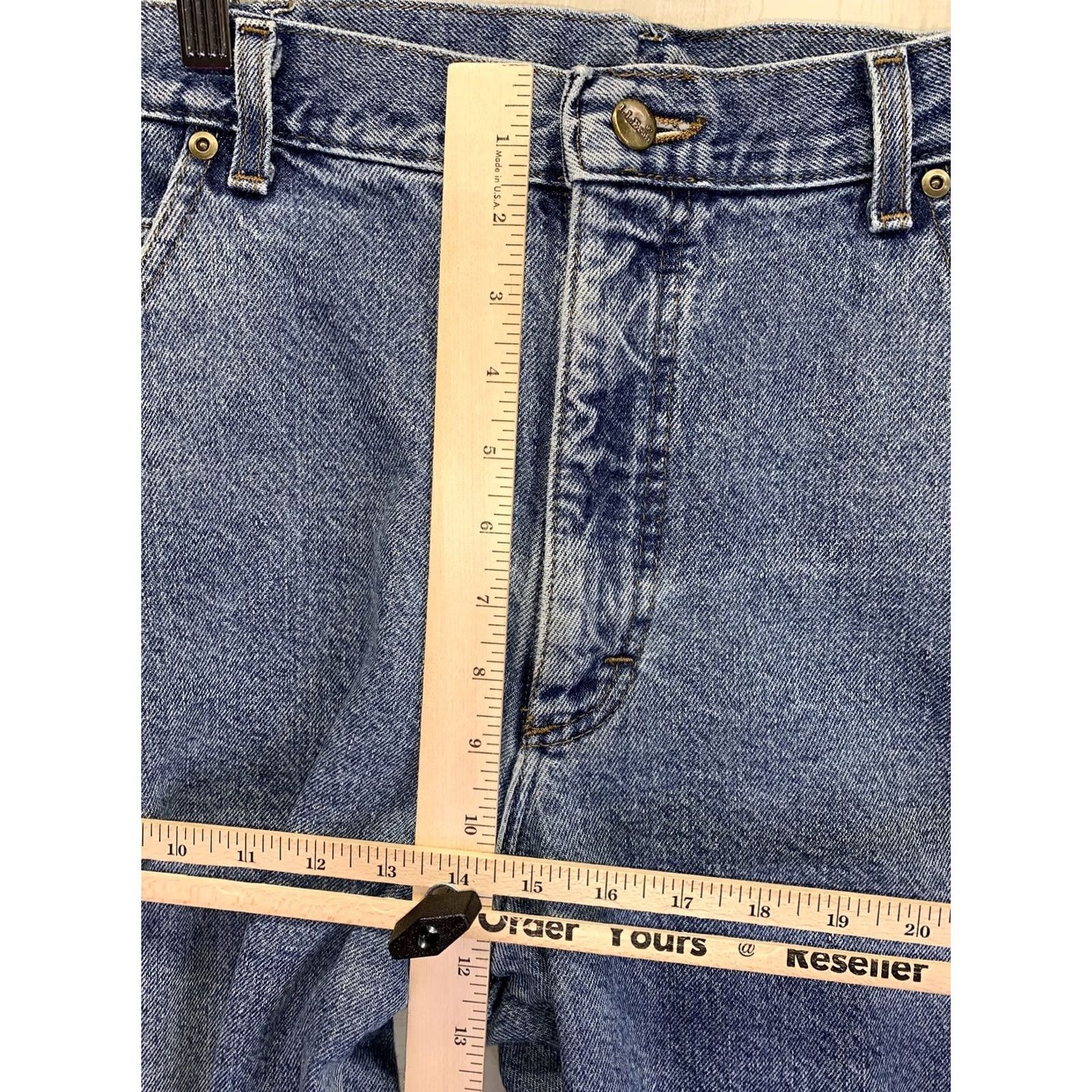 Vintage VINTAGE LL Bean Denim Jeans Unisex Flannel Lined 40x30 1990s Blue Mens Womens Boys Girls Shoes? Size 27" / US 4 / IT 40 - 3 Thumbnail