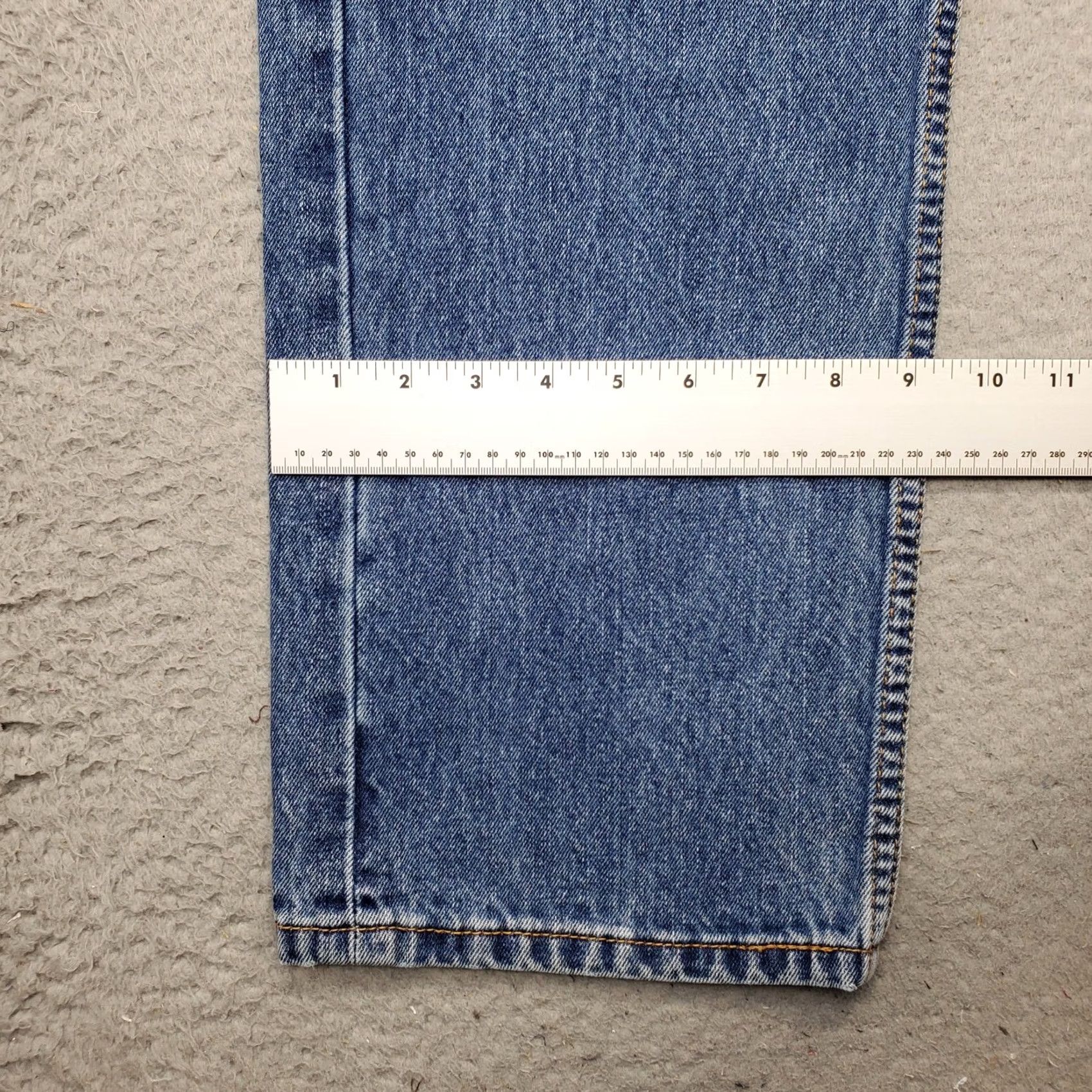 Levi's Levi's 505 Wide Leg Jeans Mens 38/30 Blue Denim Cotton Red Tab Arcuate Pocket Shirt Size US 38 / EU 54 - 5 Thumbnail