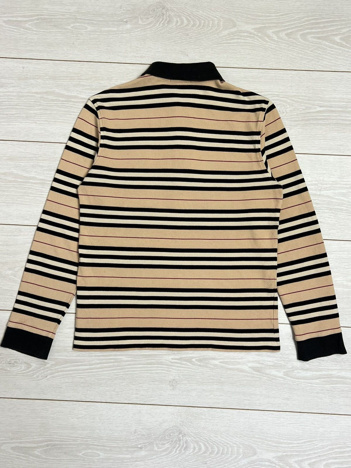 Burberry VINTAGE Burberry London Archival Striped LS Polo Red Knight Size US S / EU 44-46 / 1 - 5 Thumbnail