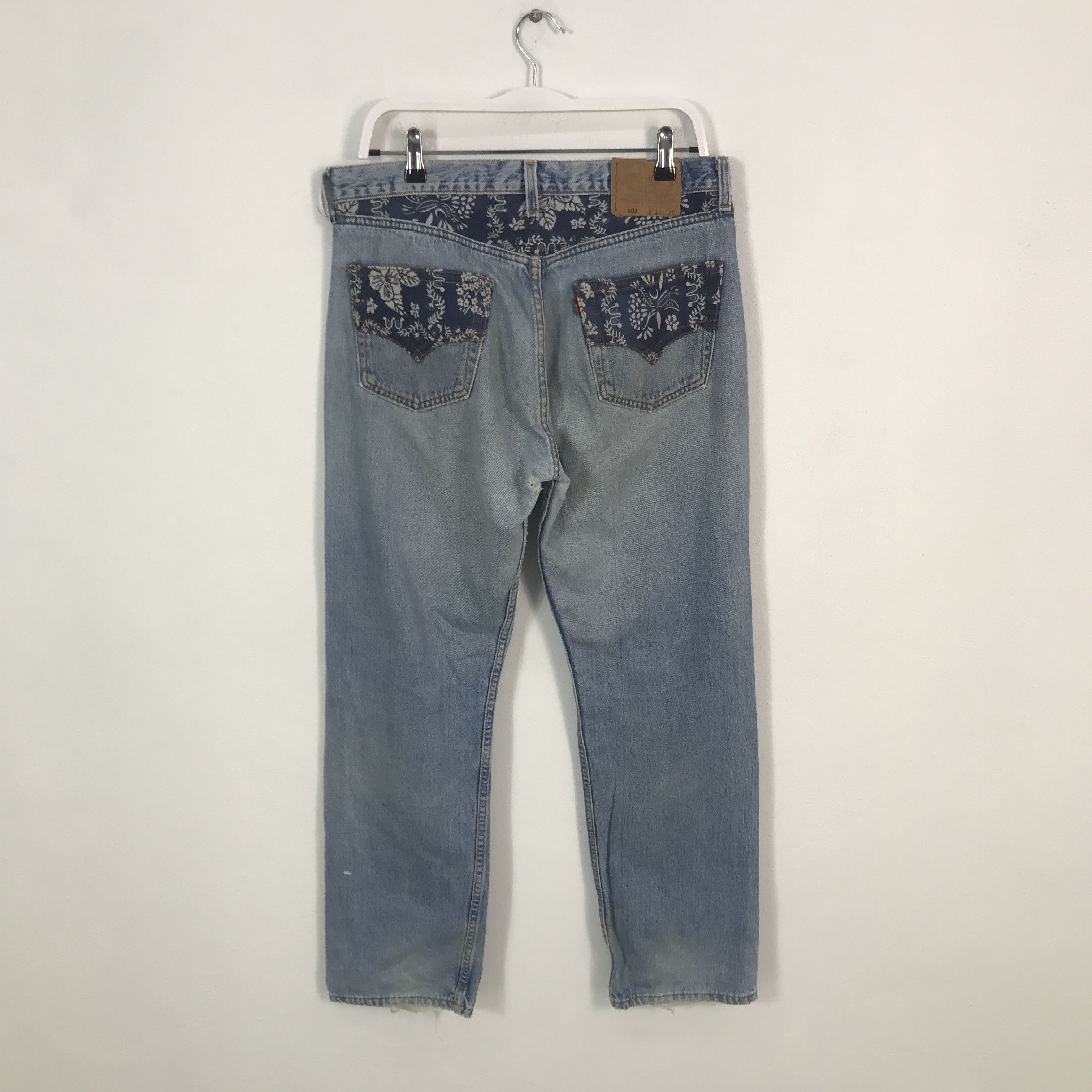 Levi's Rare levi's 501 distressed denim Jeans Size US 34 / EU 50 - 4 Thumbnail