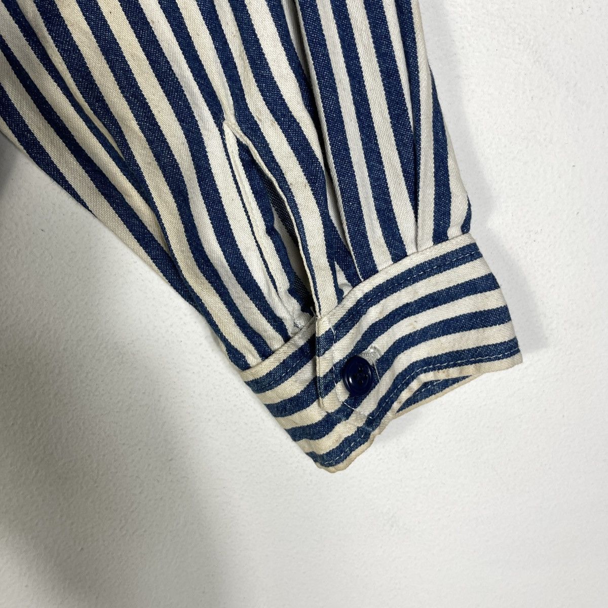 Vintage Vintage Blue Spice Hickory Stripe Vertical Blouson Jacket Size US M / EU 48-50 / 2 - 6 Thumbnail