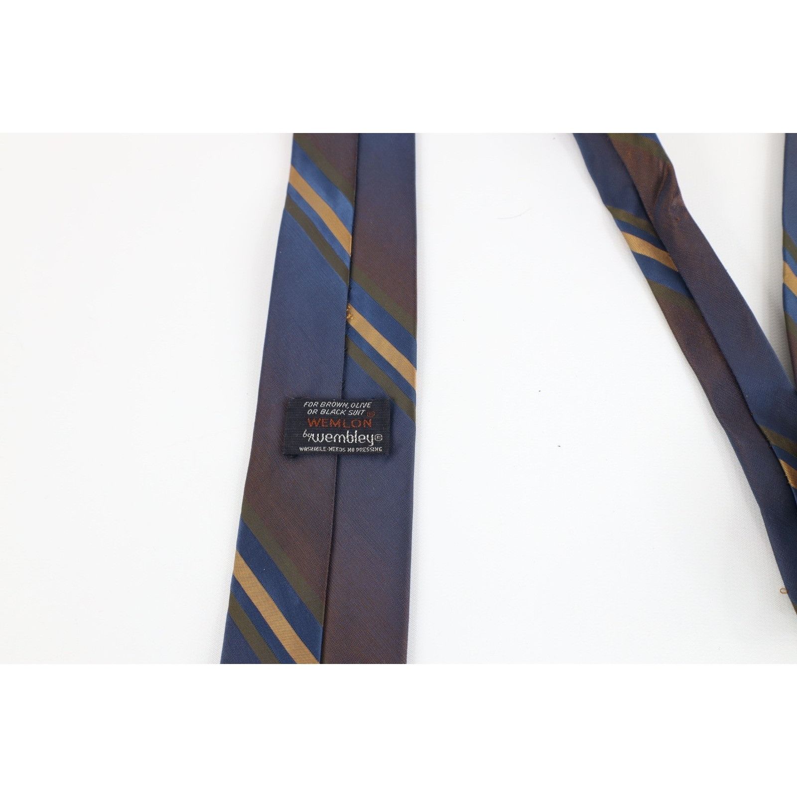 Vintage Vintage 60s 70s Rockabilly Striped Skinny Neck Tie Size ONE SIZE - 3 Thumbnail
