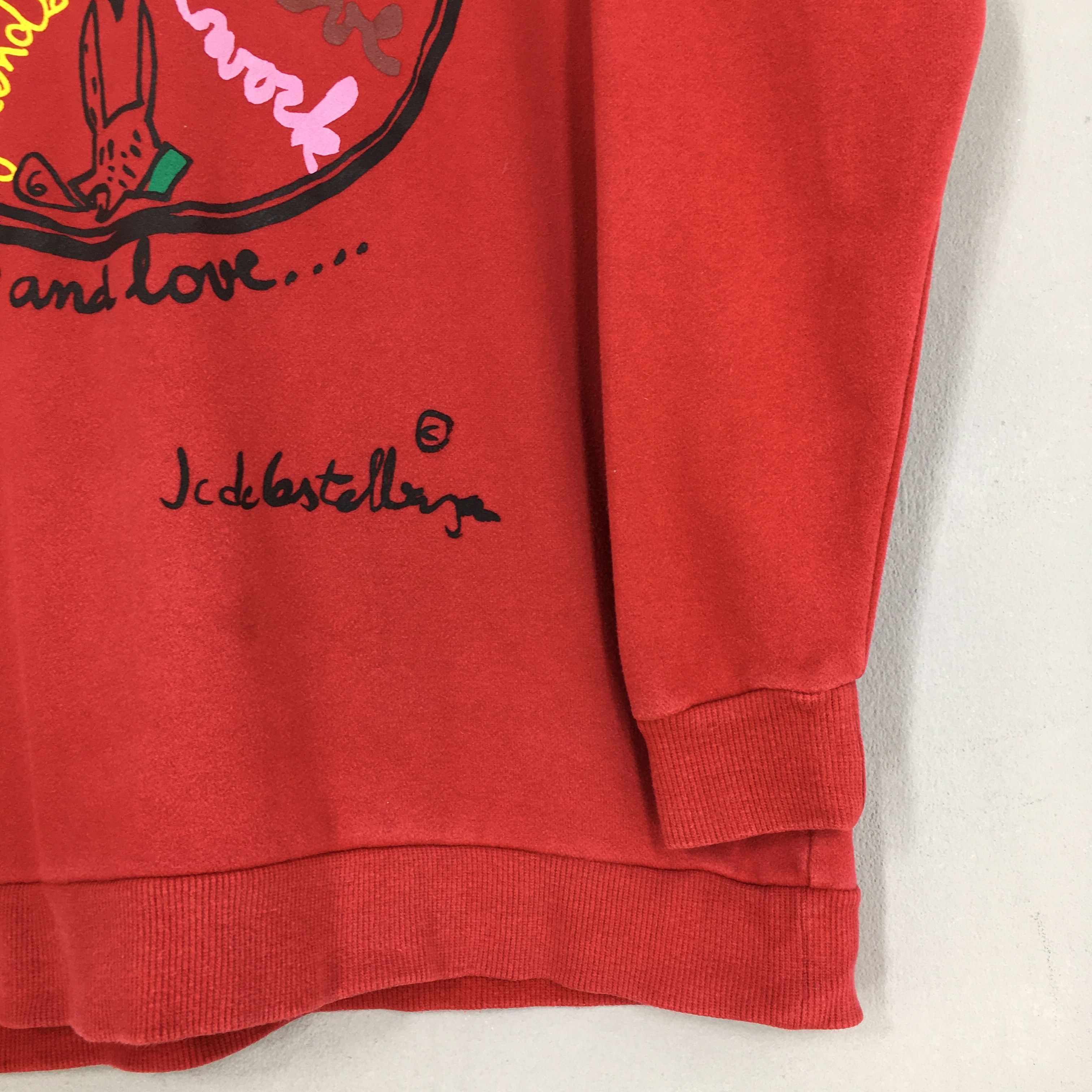 Jean Charles De Castelbajac Vintage Jc De Castelbajac Sports Red Sweatshirt Medium Size US M / EU 48-50 / 2 - 3 Thumbnail