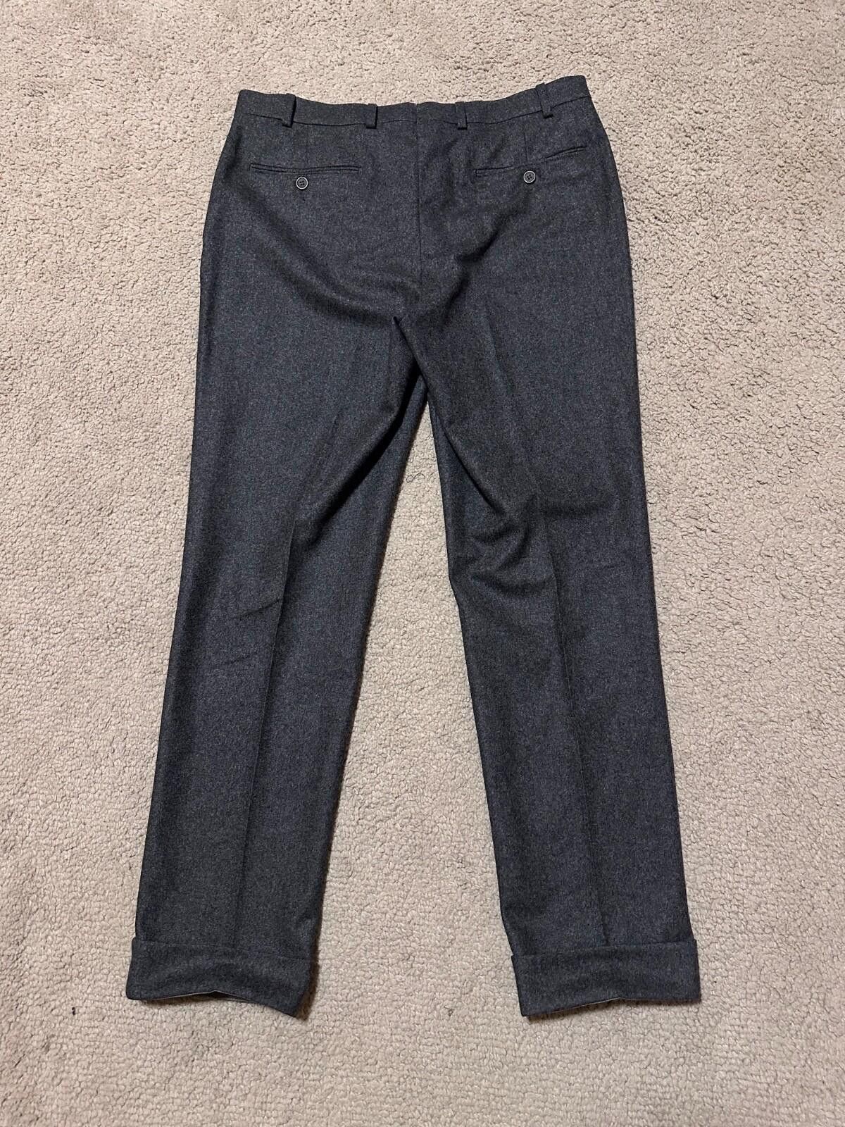 Suitsupply SUITSUPPLY BRESCIA TURN-UP SF Classic Pure Wool Dress Pants Size US 36 / EU 52 - 7 Thumbnail