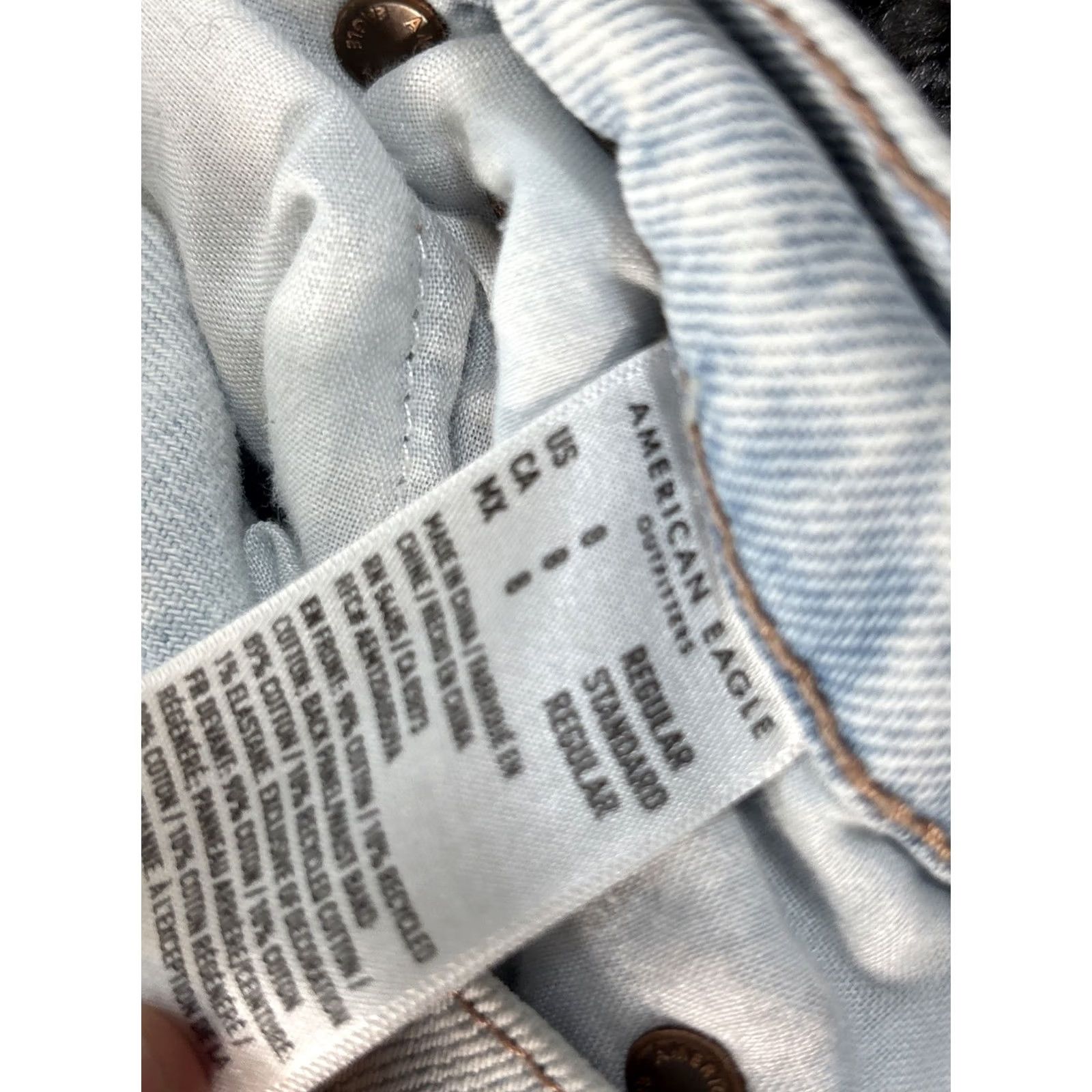 American Eagle Outfitters VINTAGE American Eagle Outfitters Jeans 8 Blue 90s Baggy Wide-Leg High Rise Denim Women Size 30" / US 8 / IT 44 - 6 Thumbnail