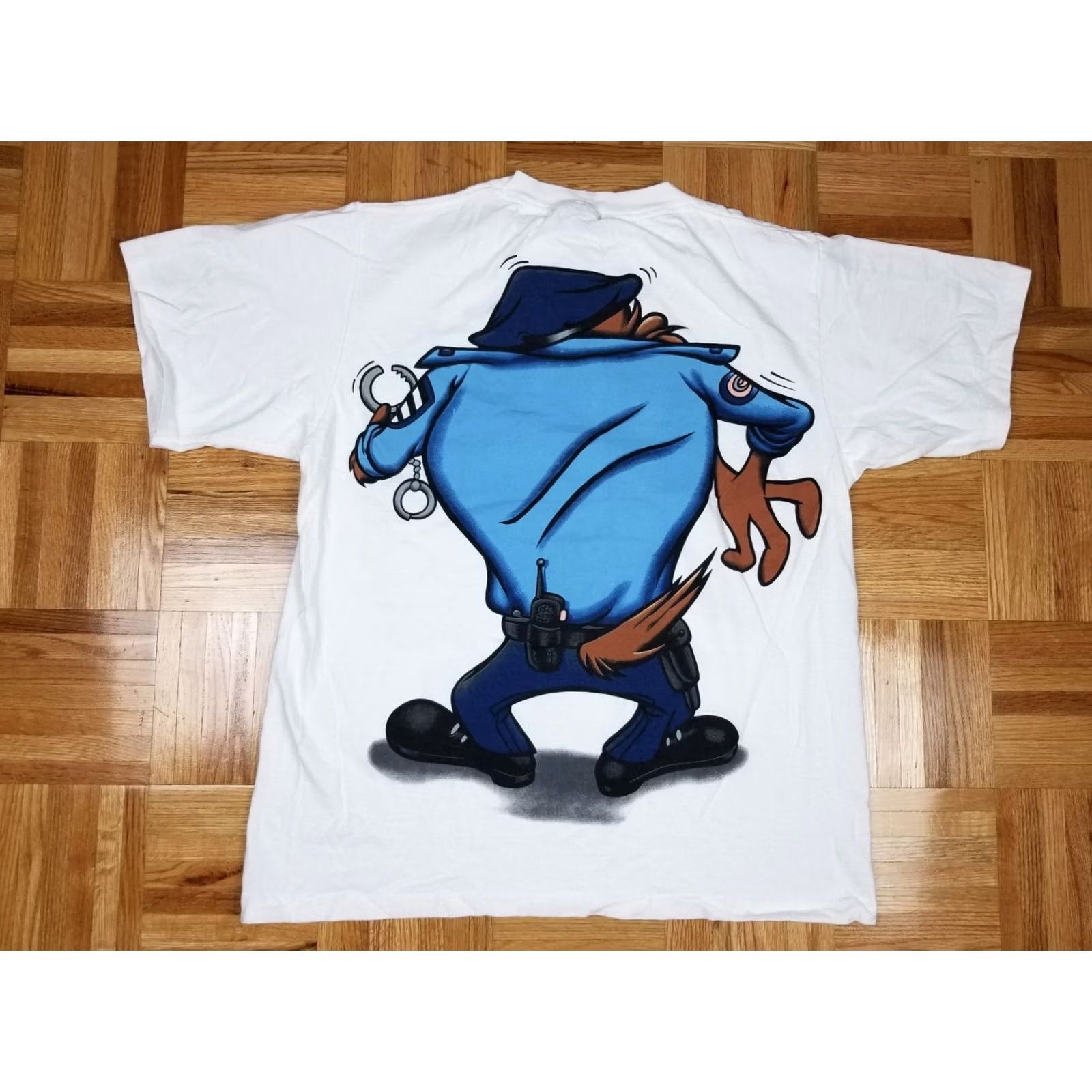 Vintage VINTAGE 94 TAZ TASMANIAN LOONEY TUNES WARNER BROS T-SHIRT LARGE White 2 SIDE PRINT Men Size US L / EU 52-54 / 3 - 5 Thumbnail