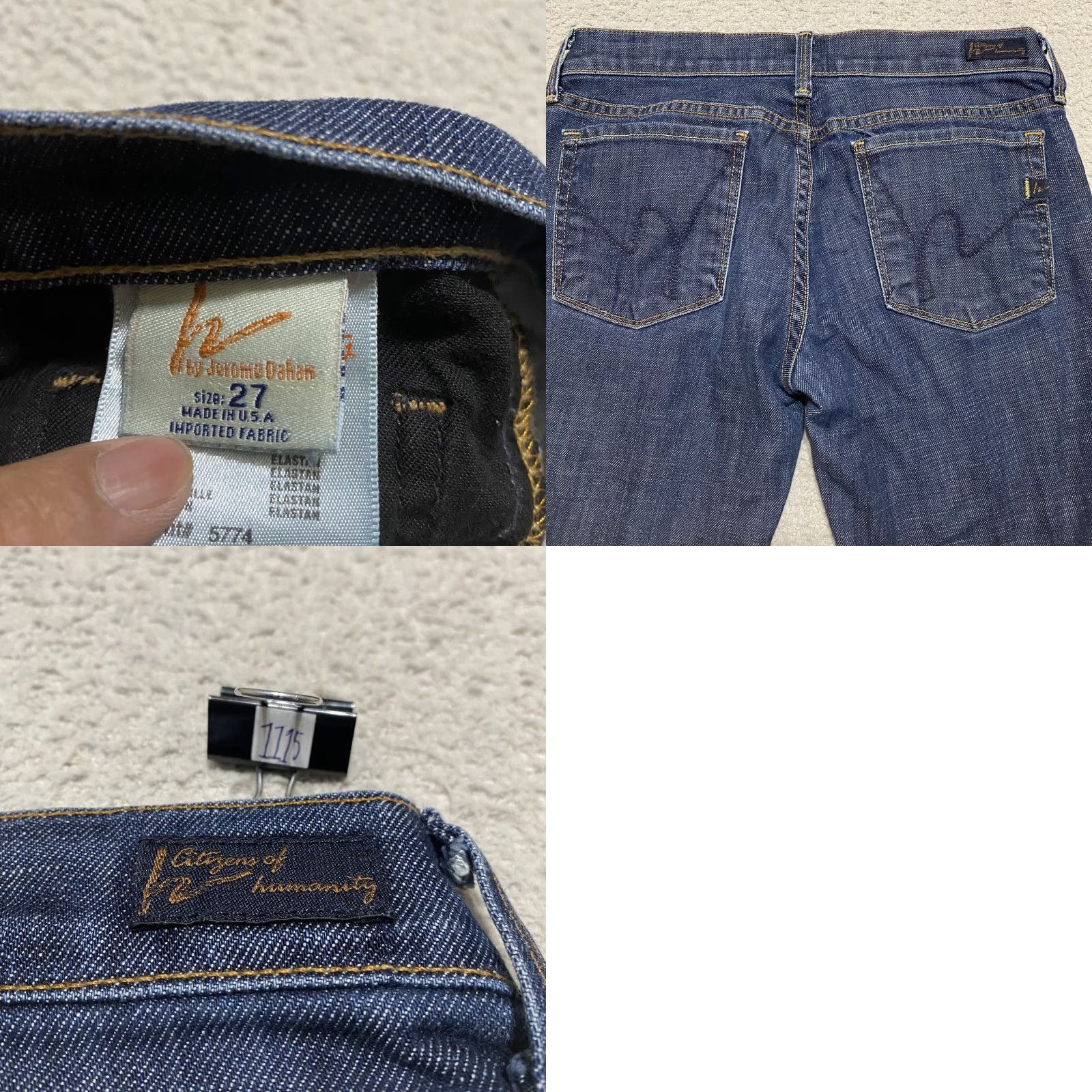 Citizens Of Humanity Citizens of Humanity Jeans Womens 27 Low Rise Crop Blue Denim Stretch 5-Pocket 063Kelly Vintage: No Mens Womens Size 27" / US 4 / IT 40 - 9 Thumbnail