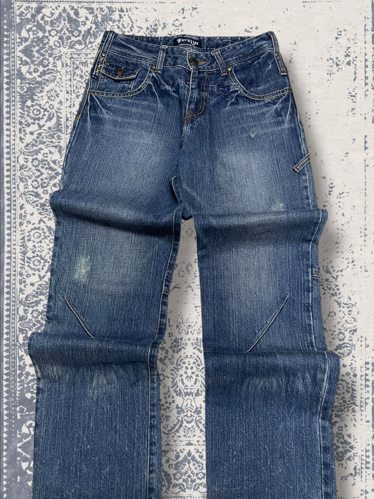 Designer × Japanese Brand × Vintage Vintage 1990s Japan Designer Wavelist Distressed Denim Size US 27 - 4 Thumbnail