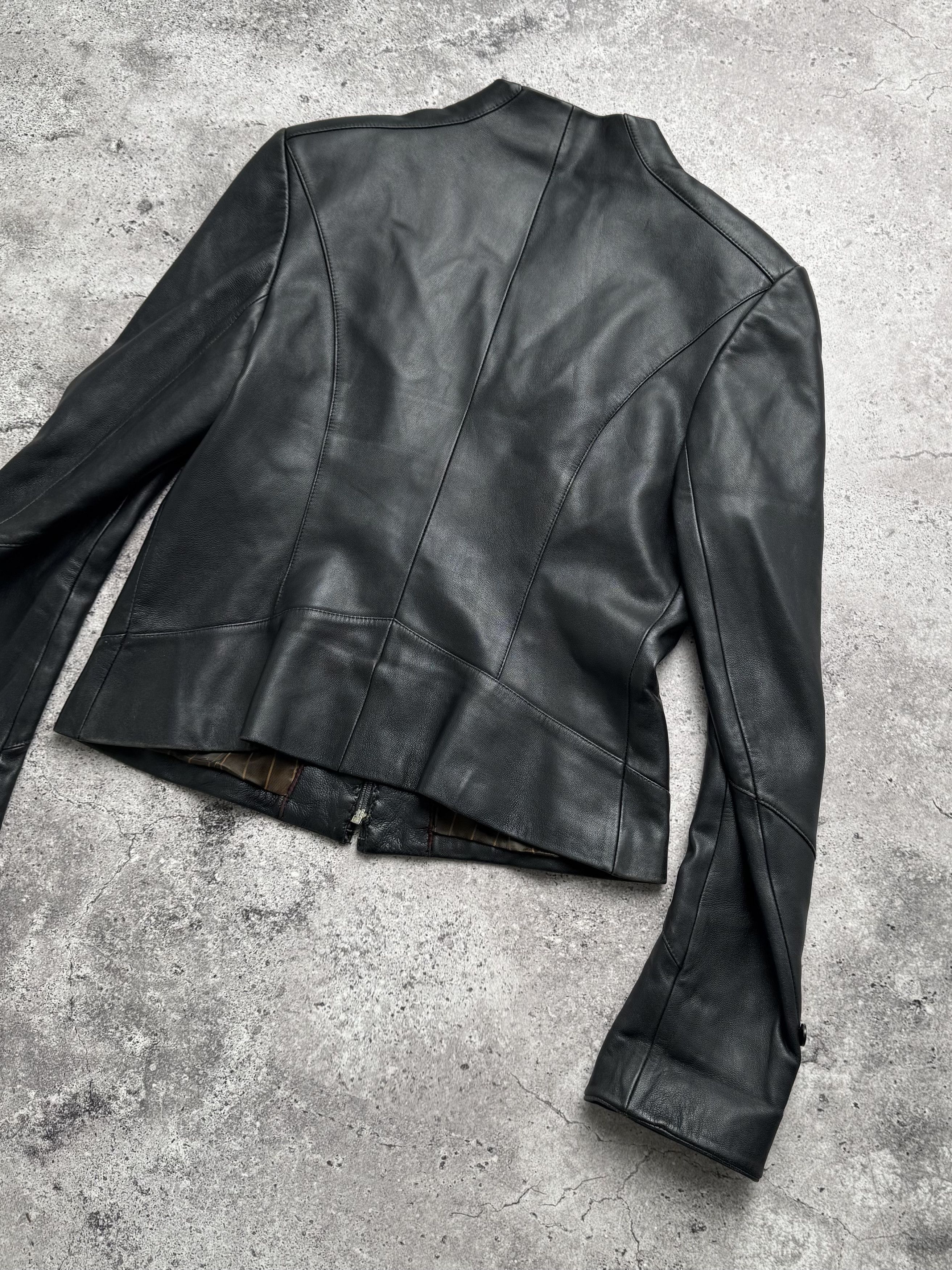 Vintage Vintage Cropped Leather Jacket C2(V484) Size M / US 6-8 / IT 42-44 - 13 Thumbnail