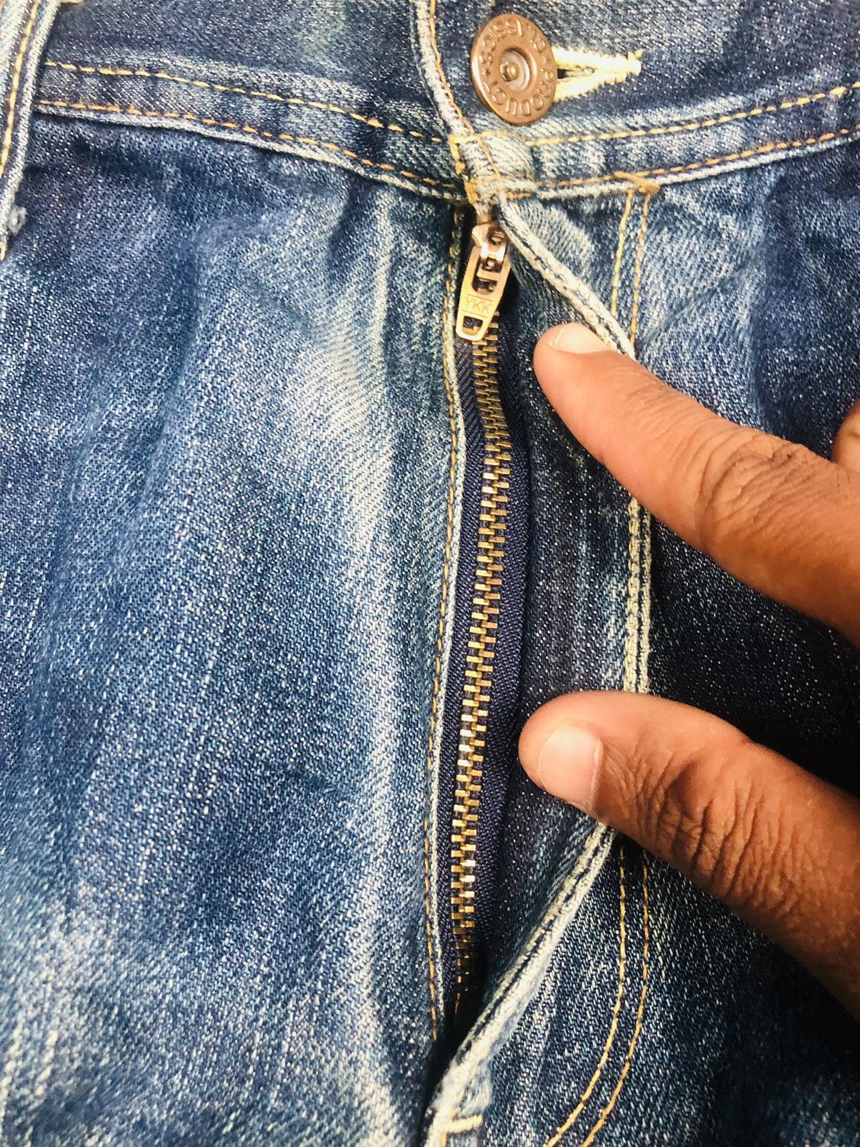 If Six Was Nine Authentic Fine Denim Distress Jeans (37) Size US 36 / EU 52 - 8 Thumbnail