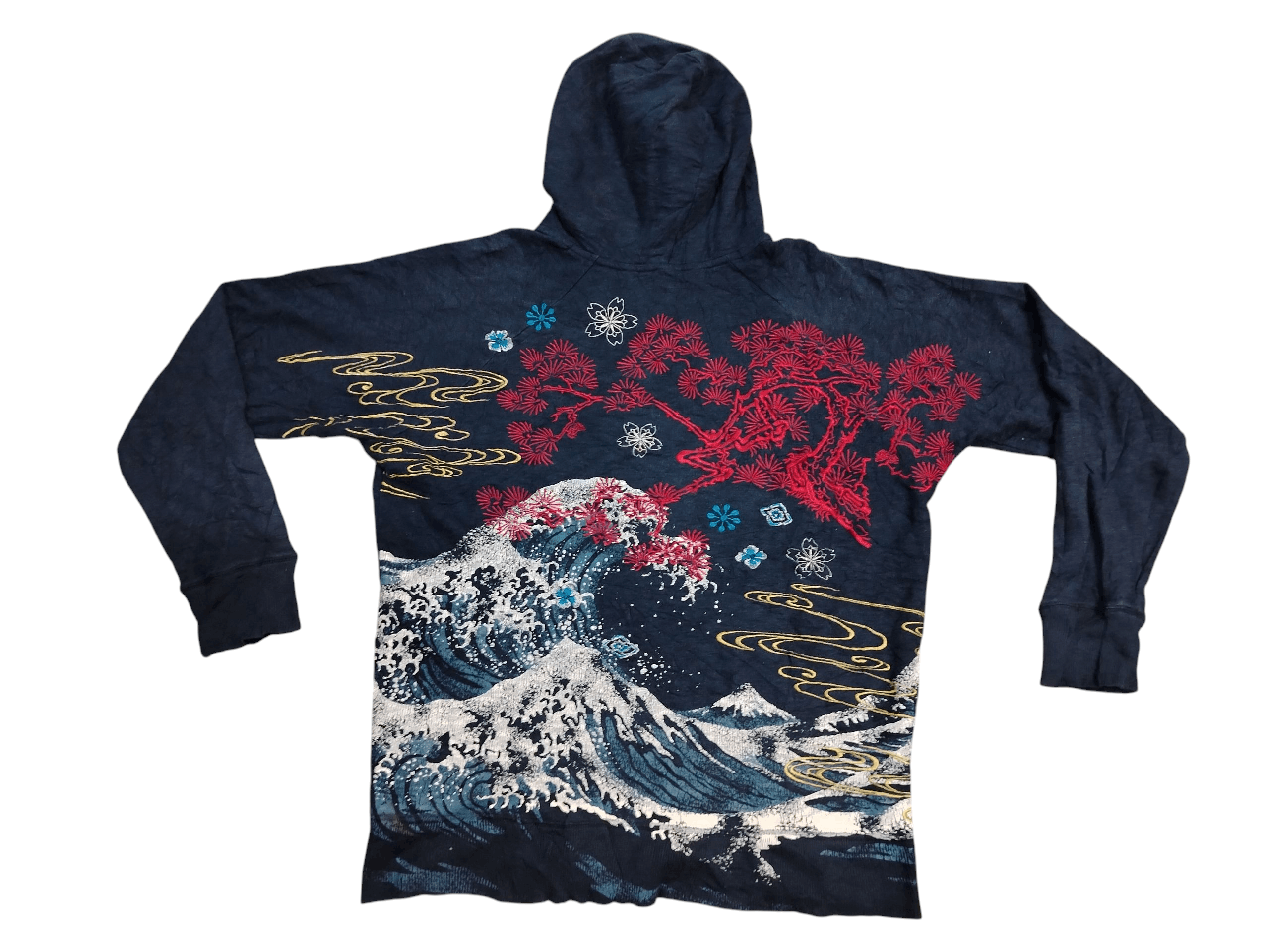 Japanese Brand Sukajan The Great Wave off Kanagawa Size US L / EU 52-54 / 3 - 1 Thumbnail