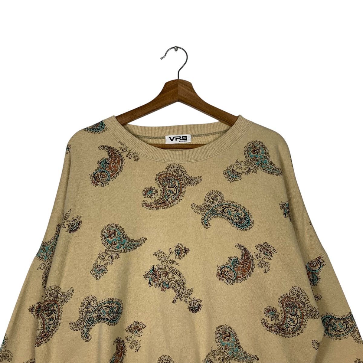 Japanese Brand VRS Vin Rouge Paisley Design Oversized Sweatshirt #2043-C89 Size M / US 6-8 / IT 42-44 - 2 Thumbnail