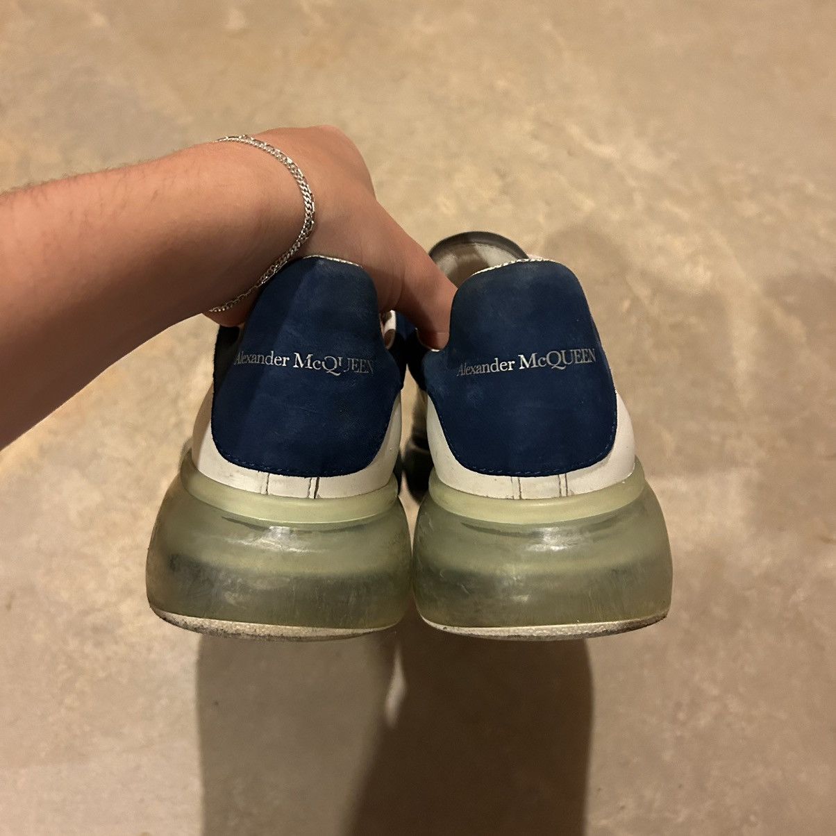 Alexander McQueen × Designer Alexander McQueen Oversized Shoe Worker Blue Sole EU 40 Size US 7.5 / EU 40-41 - 4 Thumbnail