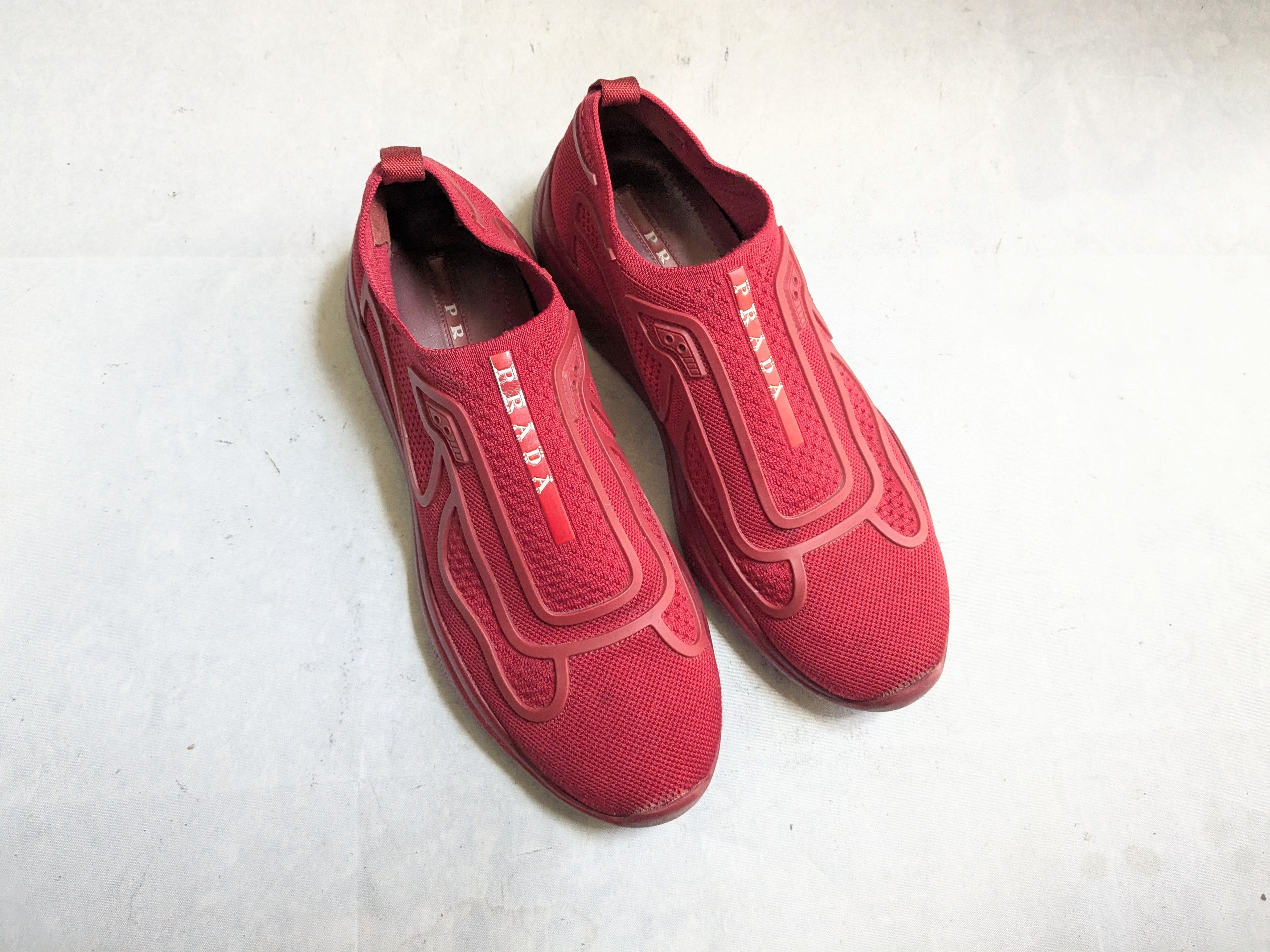 Prada Prada America's Cup Sneakers Red 9 Knit Low Tops Size US 9 / EU 42 - 5 Thumbnail