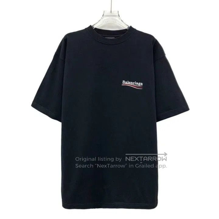 Balenciaga Balenciaga 2024 Black Logo Embroidered Cotton T. Size US M / EU 48-50 / 2 - 1 Thumbnail