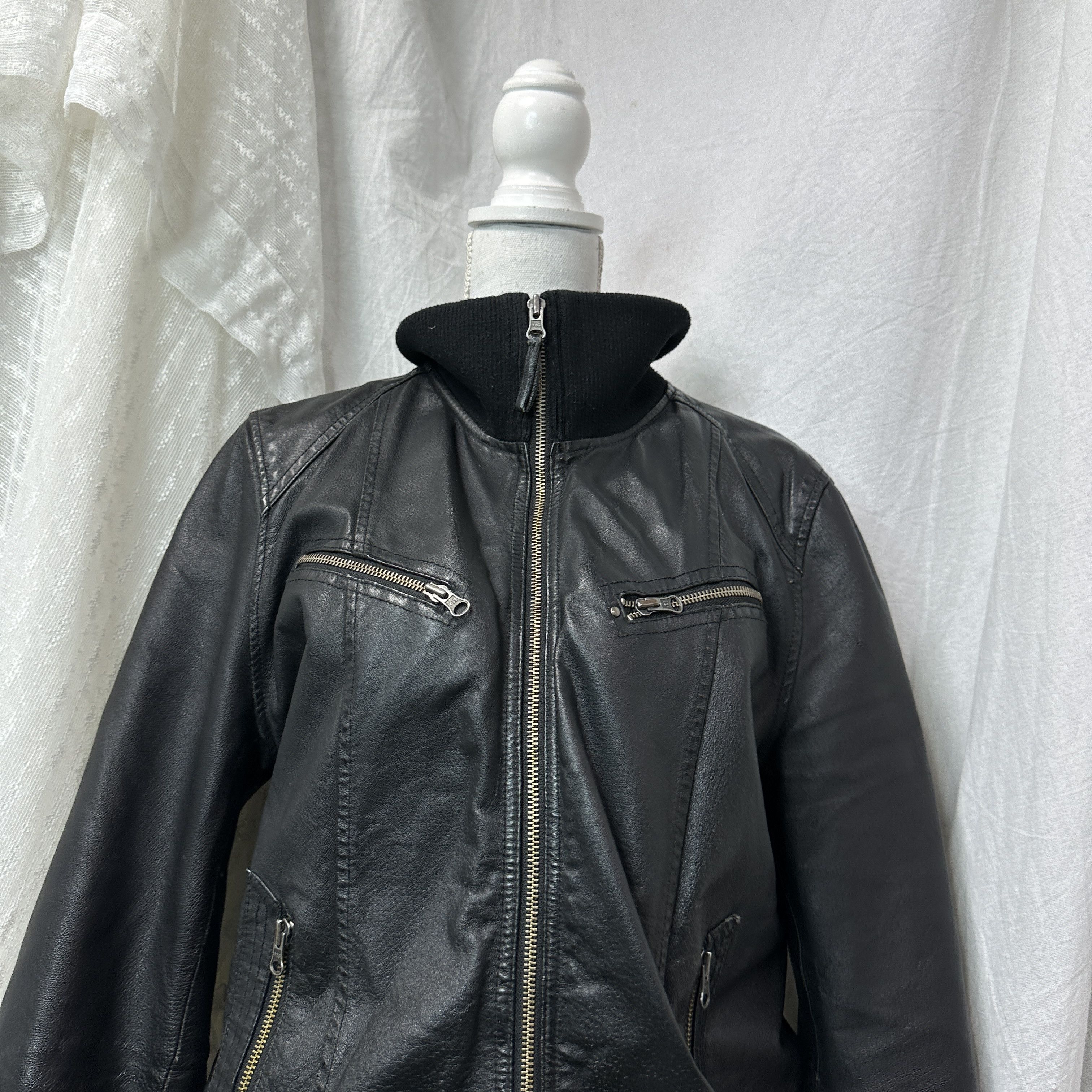 Vintage Vintage Leather Moto Racing Biker Grunge Oversize Jacket Y2K Size US M / EU 48-50 / 2 - 6 Thumbnail