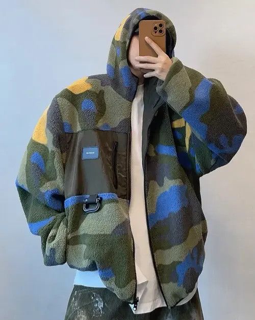 VIBE Vintage Street Hip Hop Camouflage Warm Hooded Jacket Coat Size US L / EU 52-54 / 3 - 2 Thumbnail