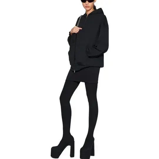 Balenciaga o1in1g0725 Outside Loop Zip-up Hoodie Small Fit in Black Size M / US 6-8 / IT 42-44 - 6 Thumbnail