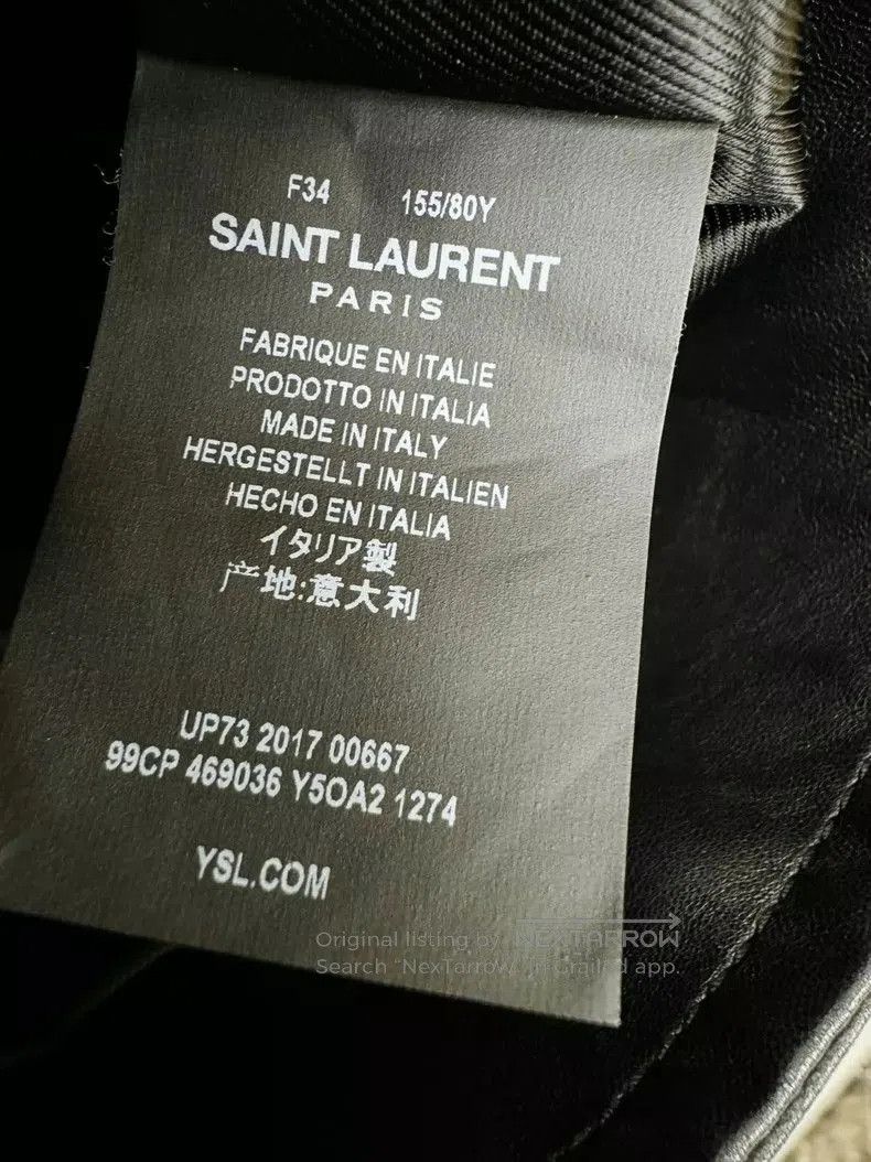 Saint Laurent Paris Saint Laurent Leather Biker Jacket. Size US S / EU 44-46 / 1 - 4 Thumbnail