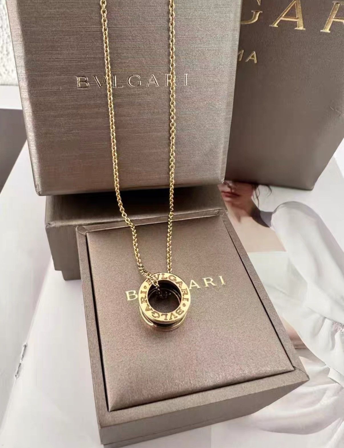 Bvlgari Bvlgari 18K rose gold black ceramic spring necklace J38 Size ONE SIZE - 3 Thumbnail