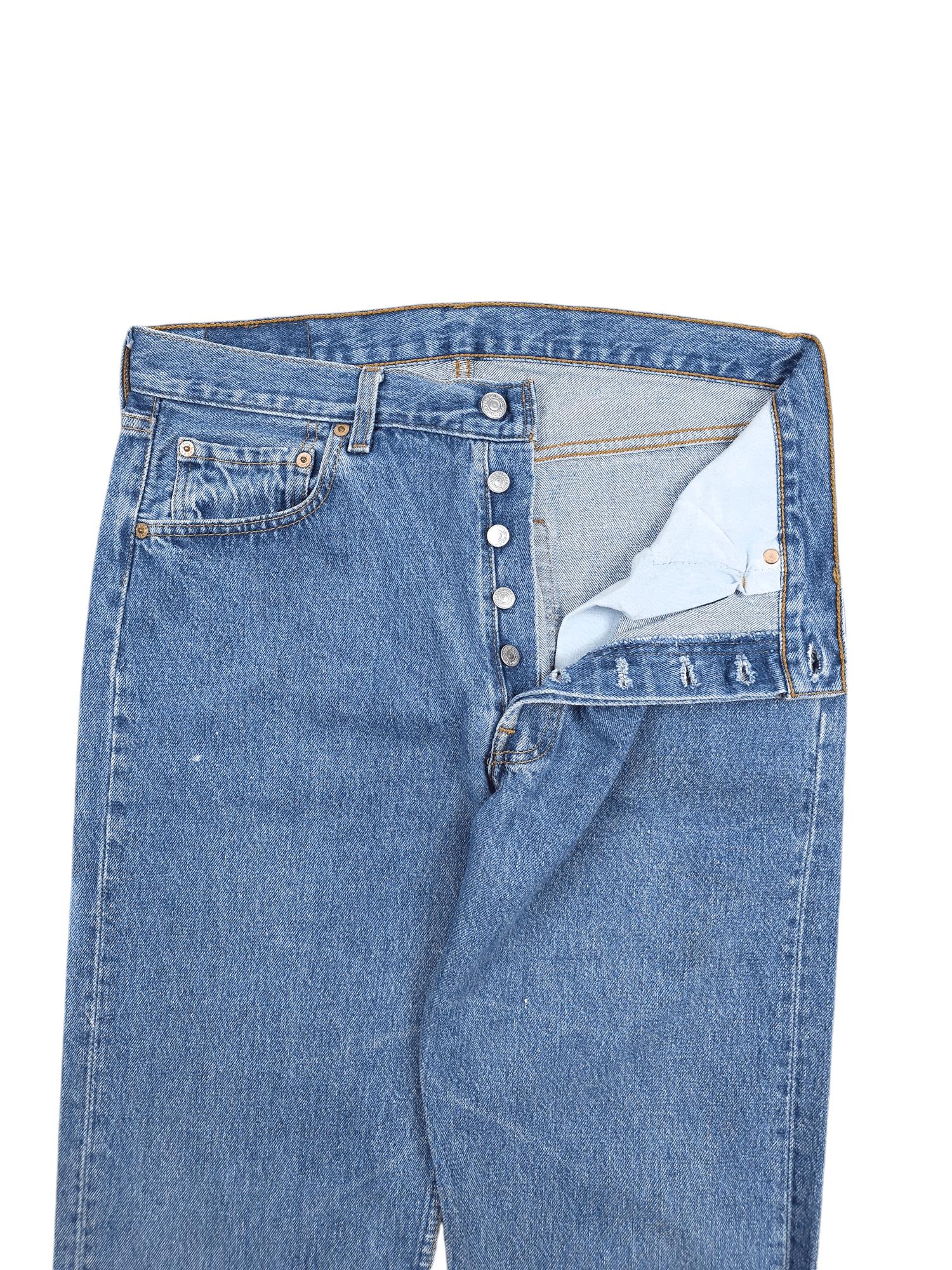 Levi's × Vintage 💎 Size 34/34 Bleached Levi's 501 Straight Regular Y2K Jeans Size US 34 / EU 50 - 4 Thumbnail