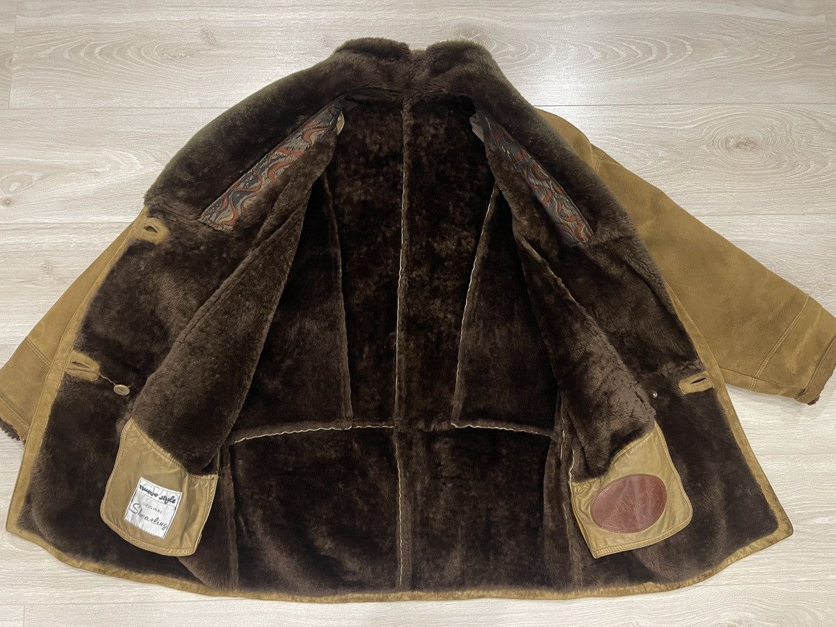 Gimo's Gimo’s Vintage 80s Shearling Coat Brown Suede Leather M/L Size US L / EU 52-54 / 3 - 9 Thumbnail