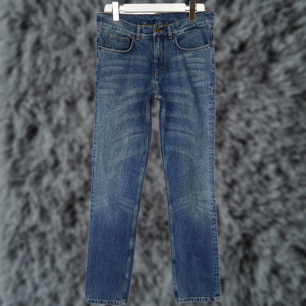 Cos COS Jeans Men's W32/L32 Blue Skinny Zip Fly Stretch Faded Whiskers Size US 32 / EU 48 - 1 Thumbnail