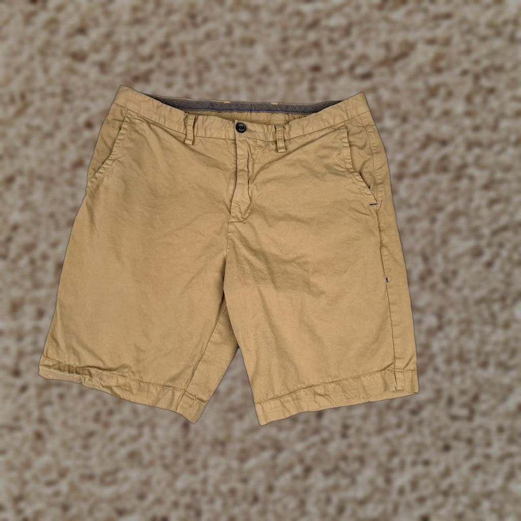 Tommy Bahama Shorts Beige 34 Mens Chino Flat Front Pima Cotton Blend Vacation