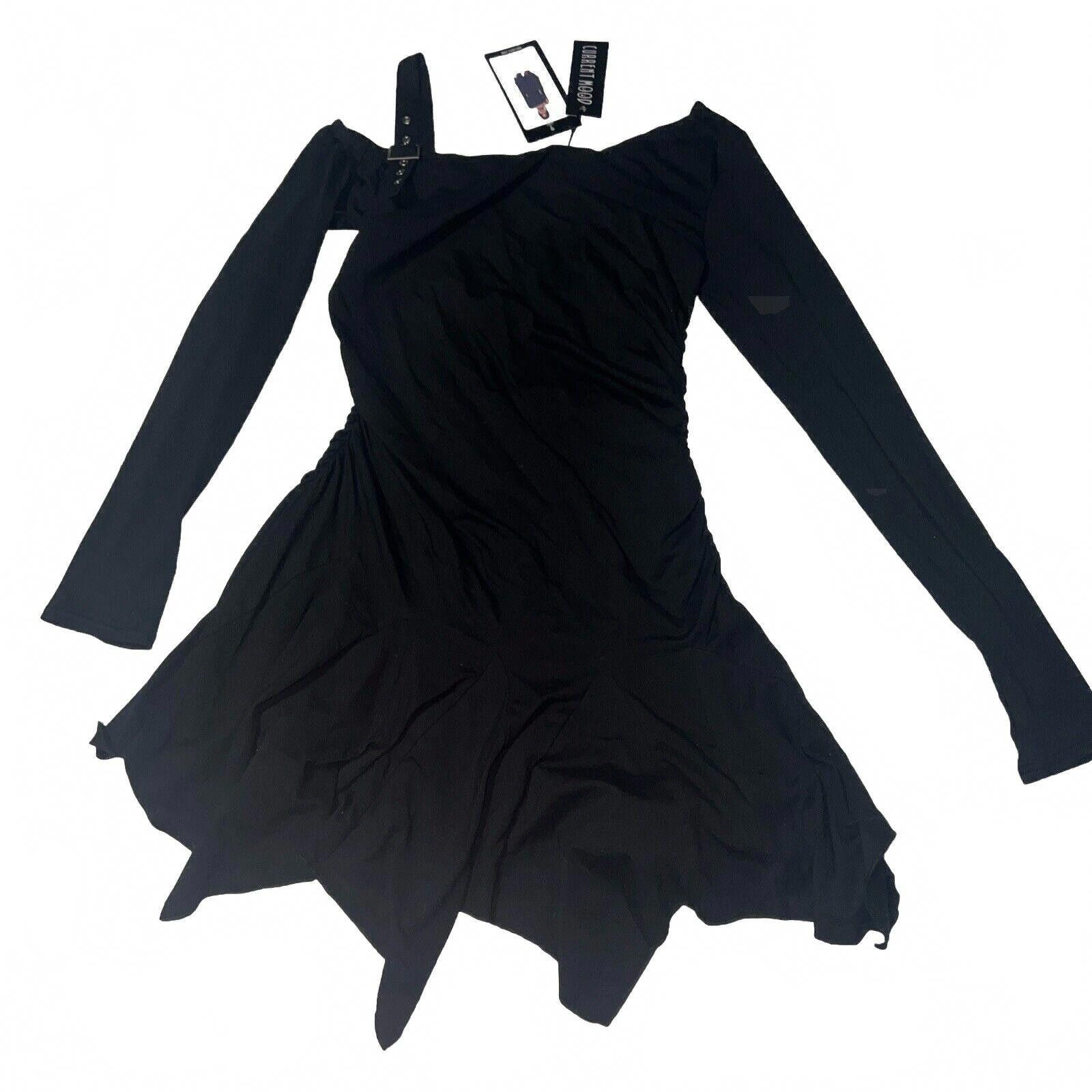 Other Large Black Brooding Thoughts Mini Dress Dolls Kill Goth Size L / US 10 / IT 46 - 1 Thumbnail