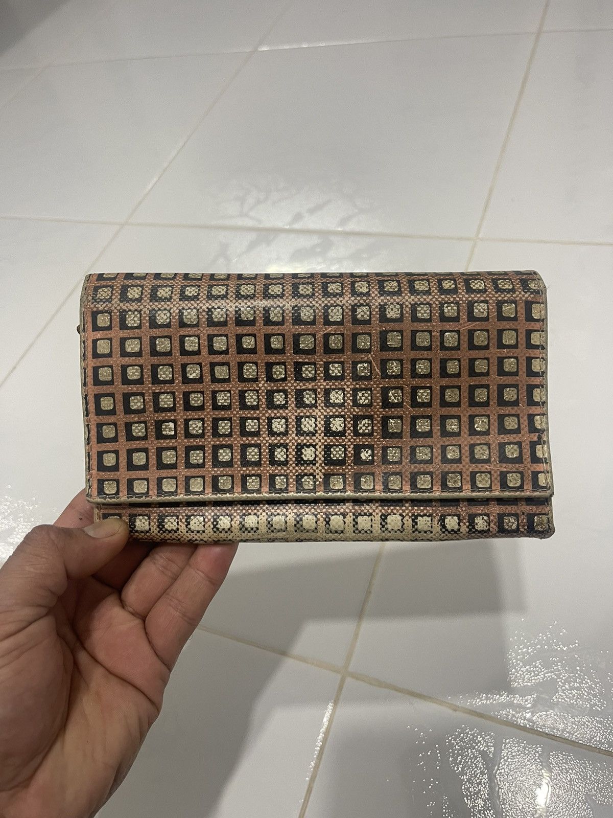Marni × Vintage VINTAGE MARNİ ITALY PLAID BROWN LONG WALLET Size ONE SIZE - 1 Thumbnail